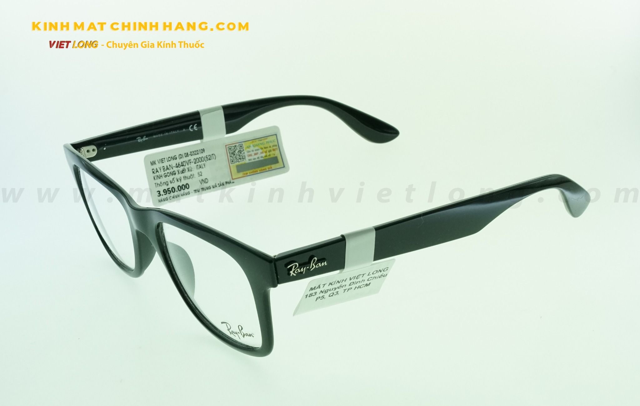  GỌNG KÍNH RAYBAN RB4640VF-2000 52-20 