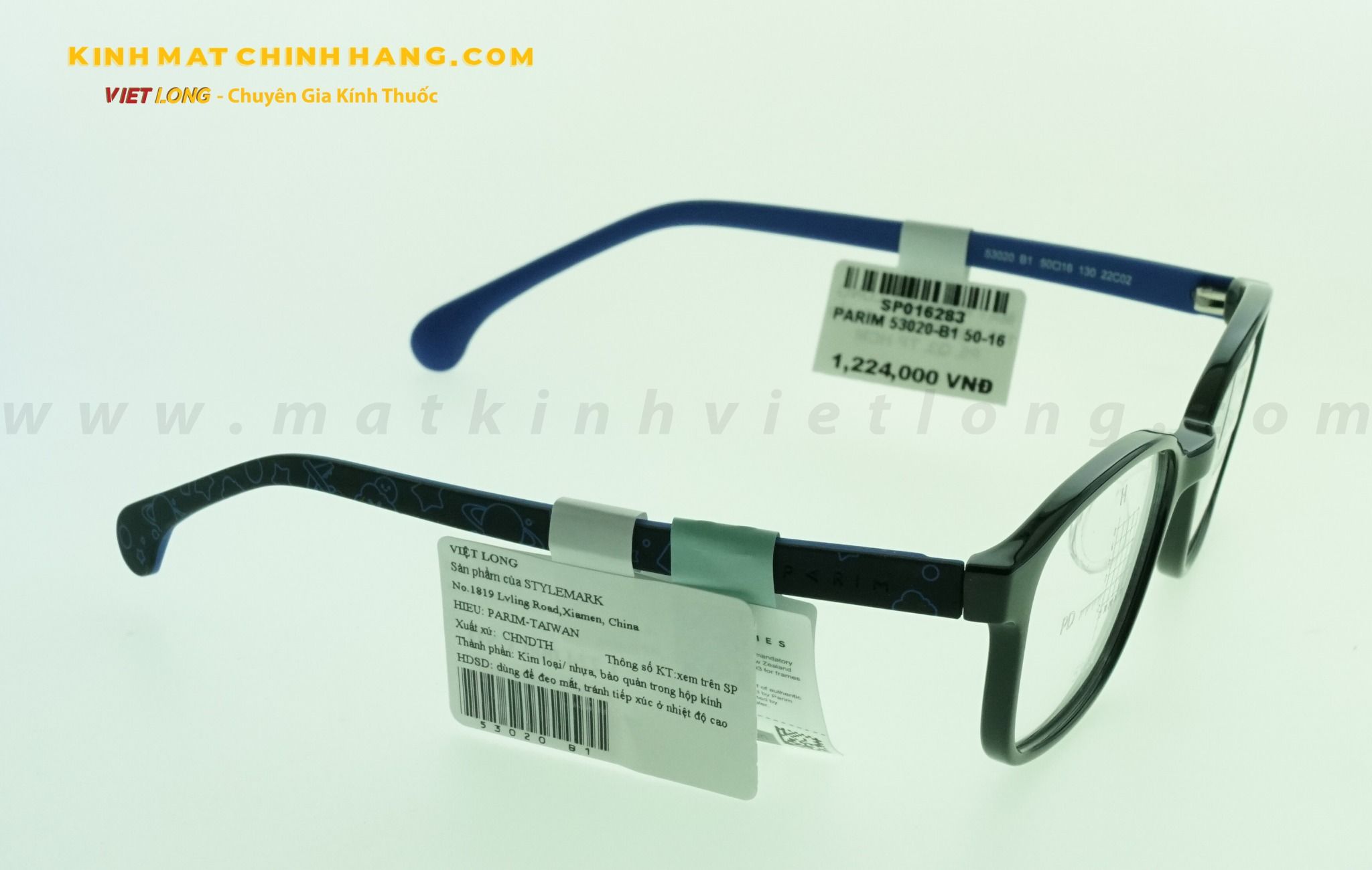 GỌNG KÍNH PARIM 53020-B1 50-16