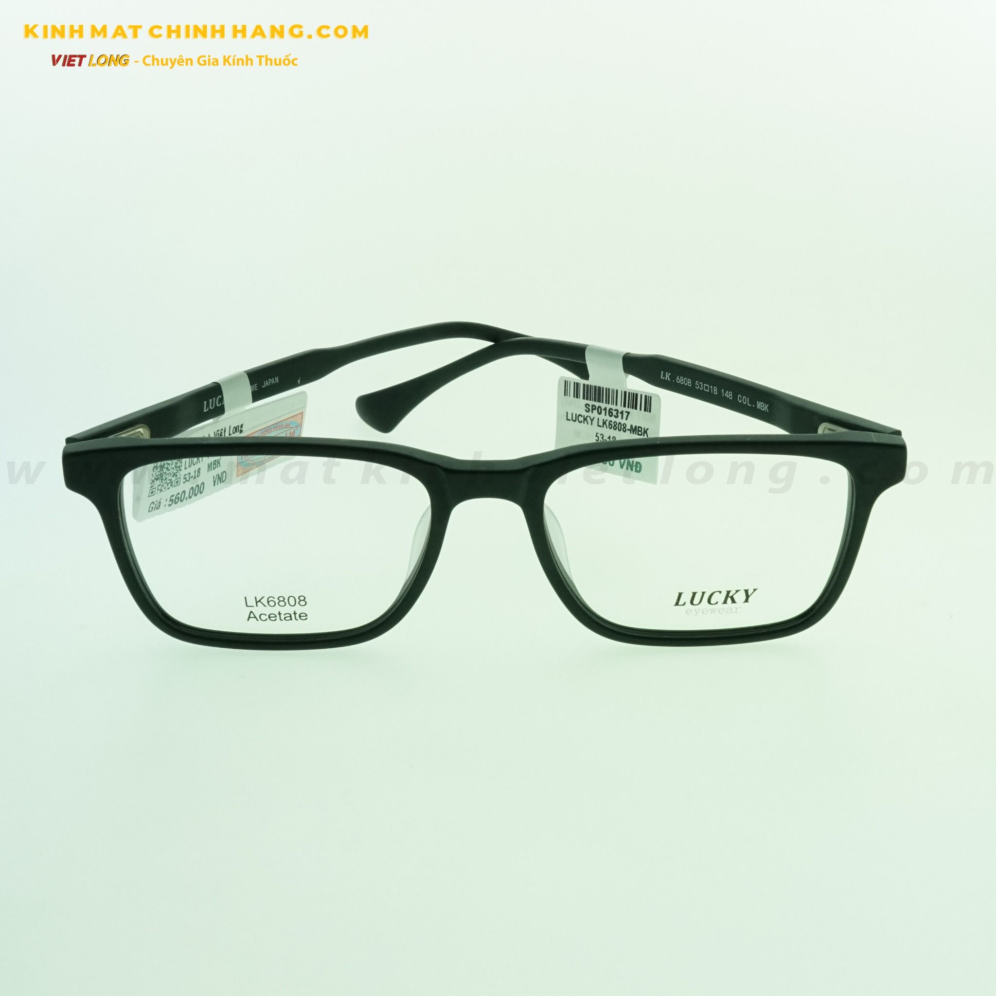 GỌNG KÍNH LUCKY LK6808-MBK 53-18