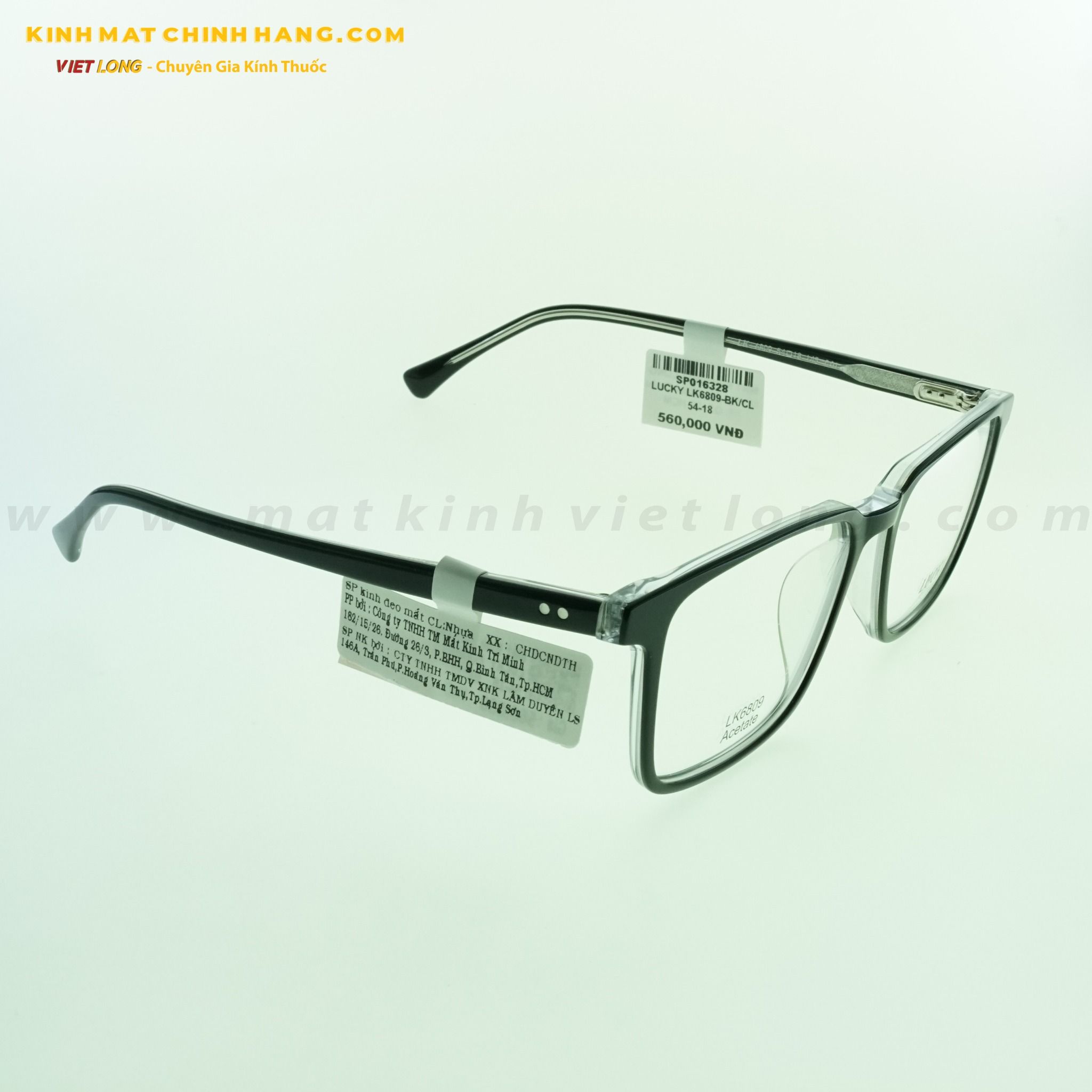 GỌNG KÍNH LUCKY LK6809-BK/CL 54-18