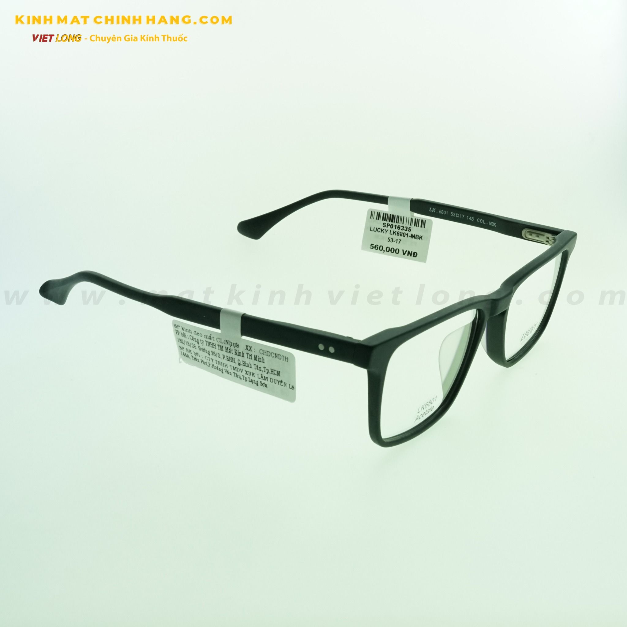 GỌNG KÍNH LUCKY LK6801-MBK 53-17