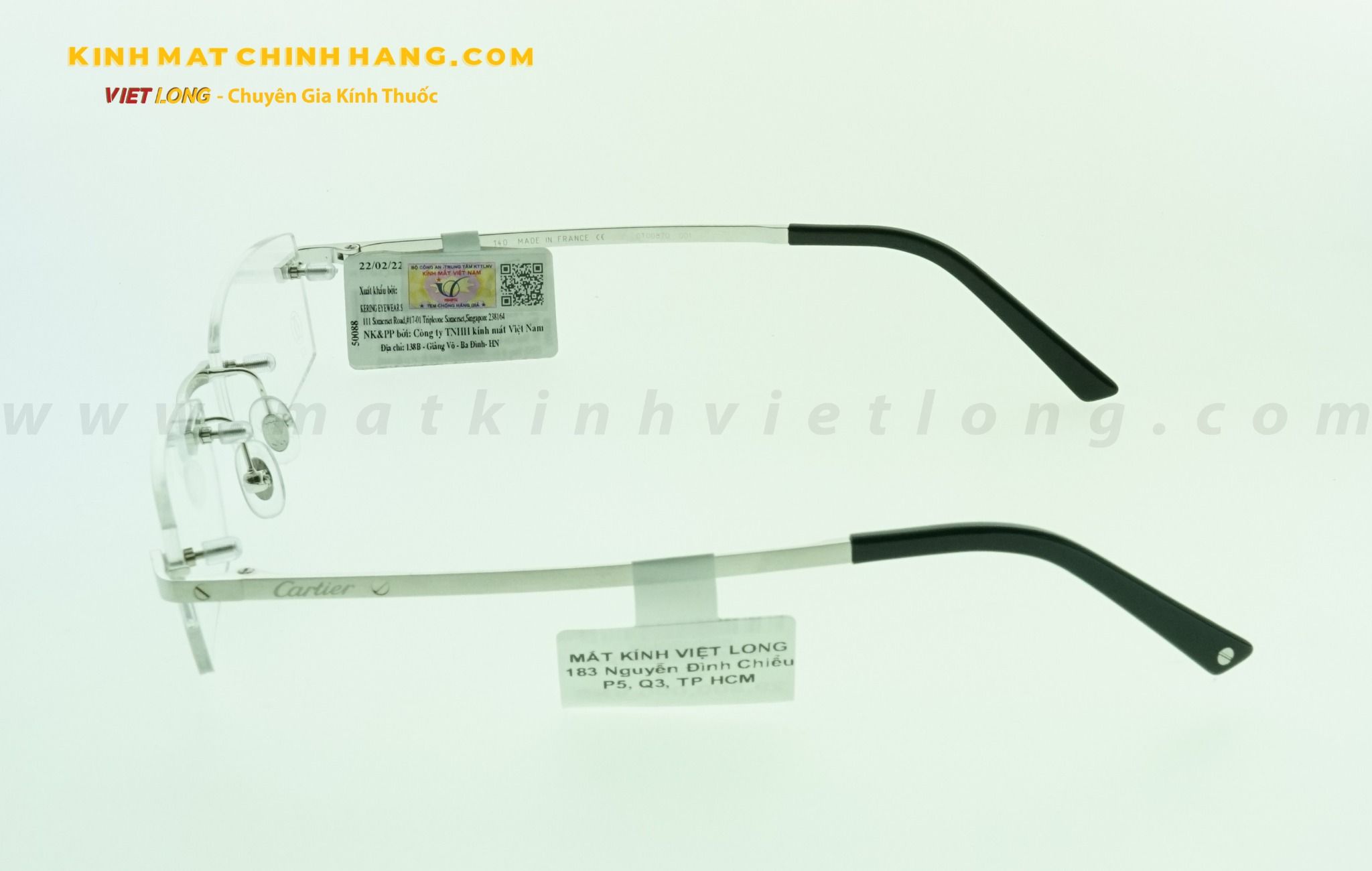  GỌNG KÍNH CARTIER CT0087O-001 53-18 