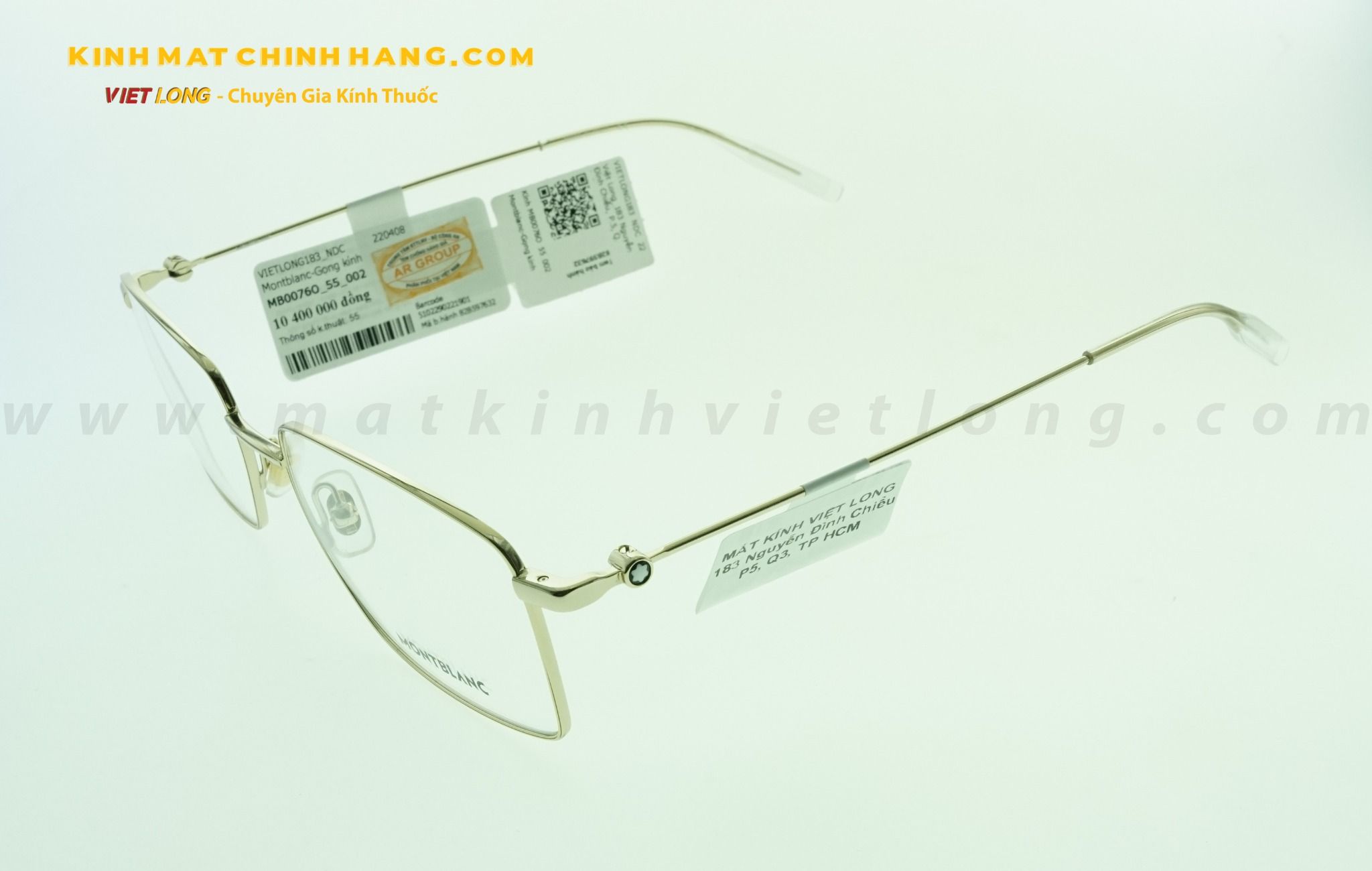  GỌNG KÍNH MONTBLANC MB0076O-002 55-18 