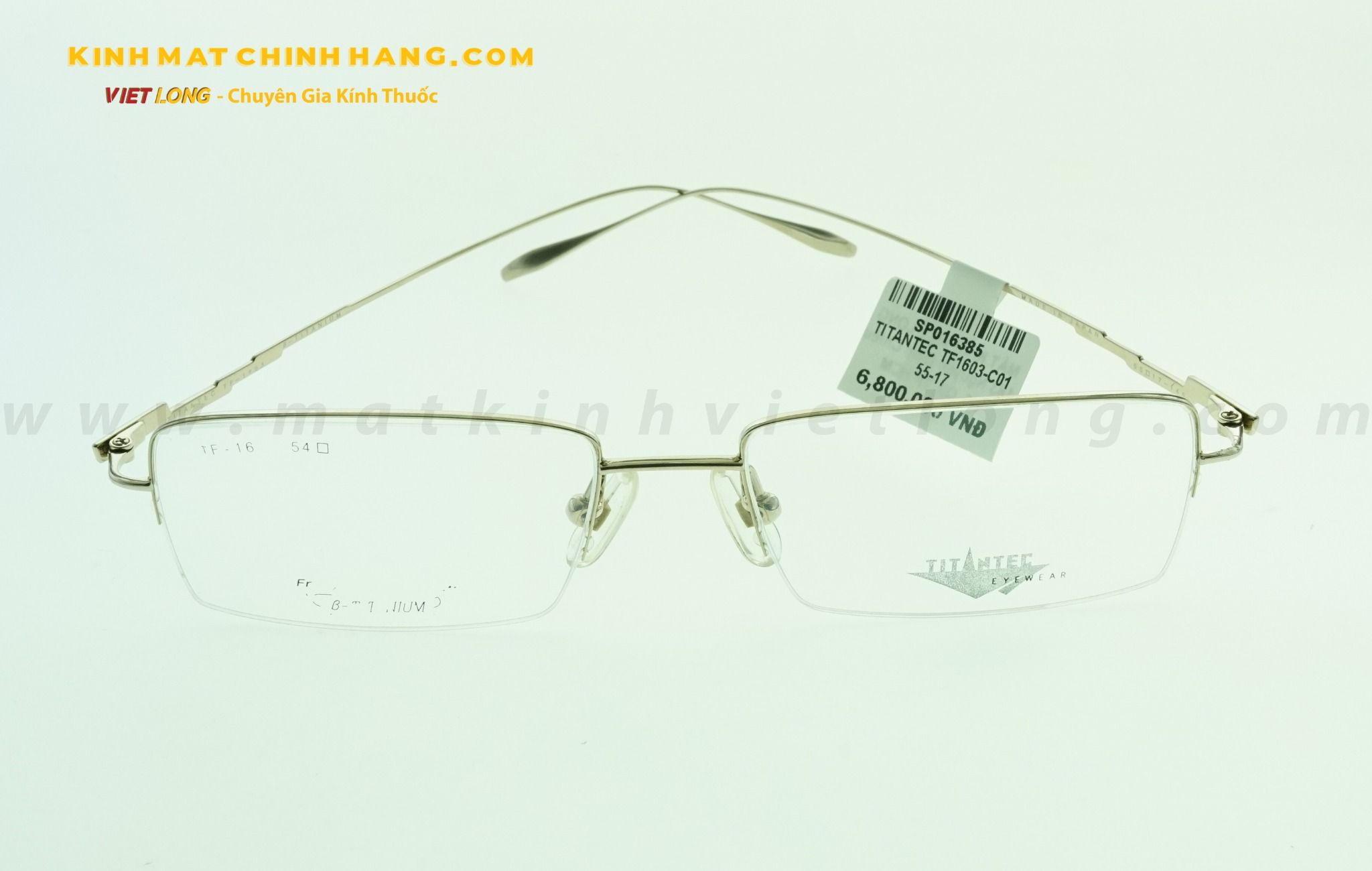  GỌNG KÍNH TITANTEC TF1603-C01 55-17 