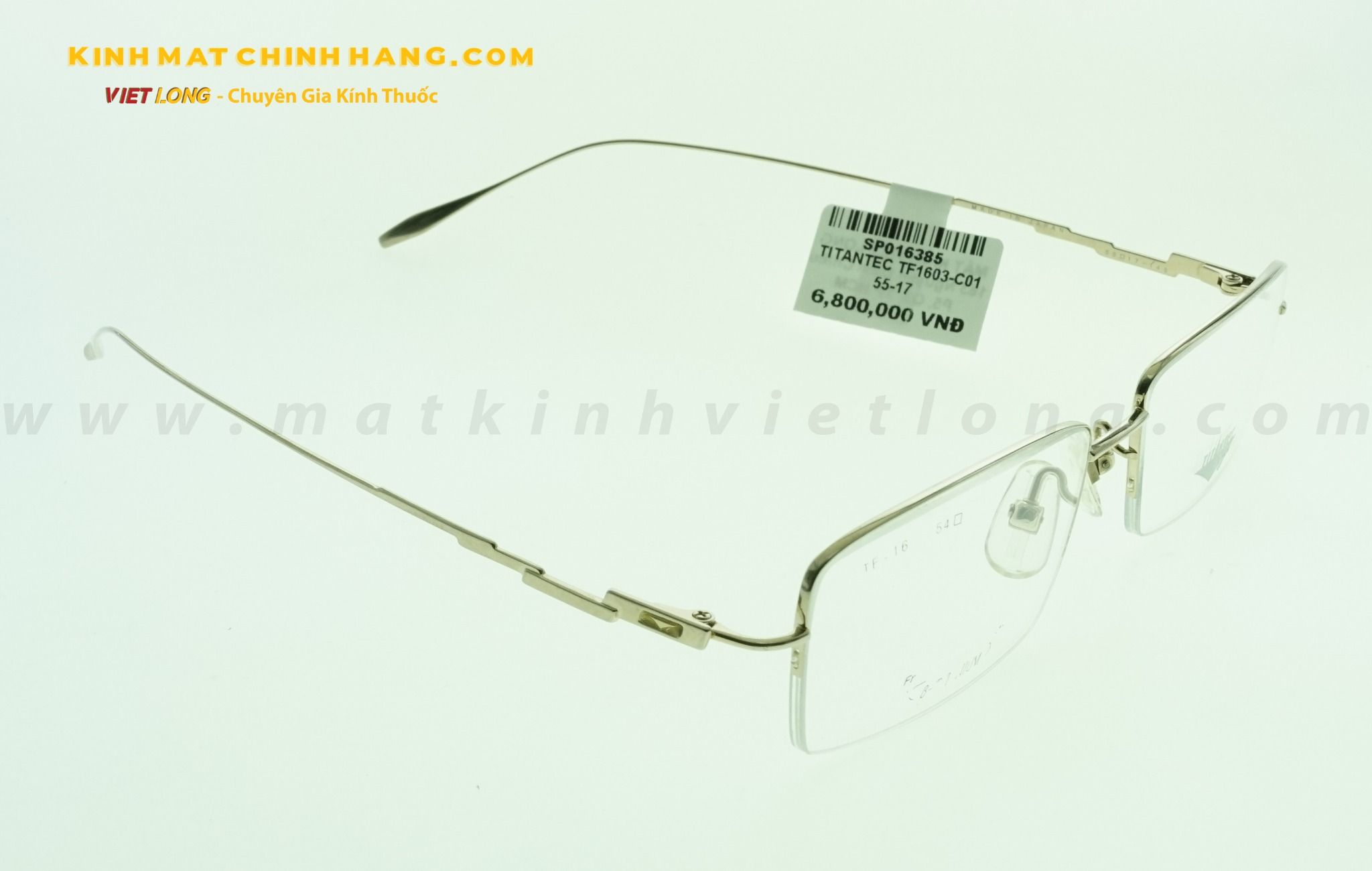  GỌNG KÍNH TITANTEC TF1603-C01 55-17 