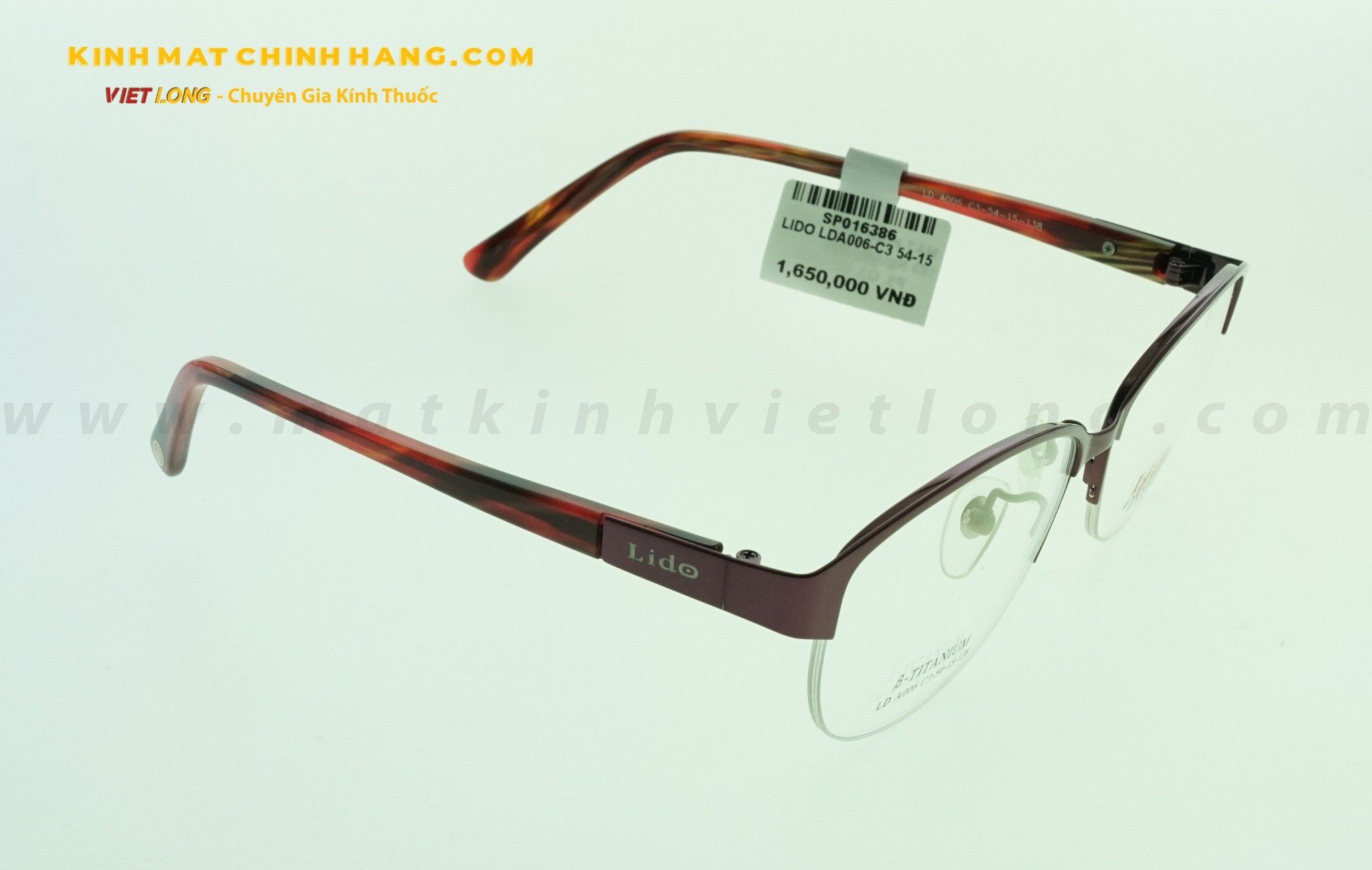 GỌNG KÍNH LIDO LDA006-C3 54-15