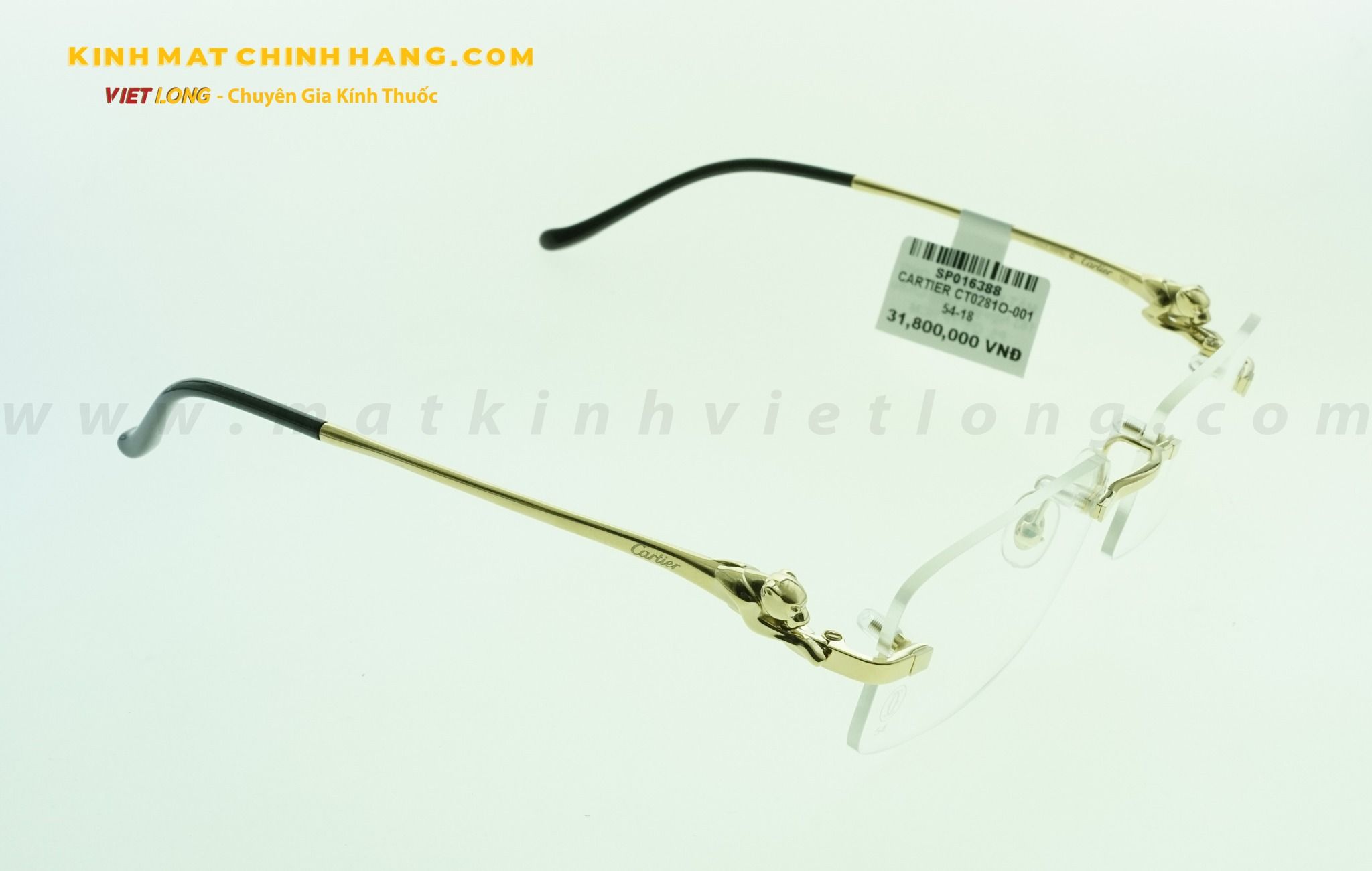  GỌNG KÍNH CARTIER CT0281O-001 54-18 