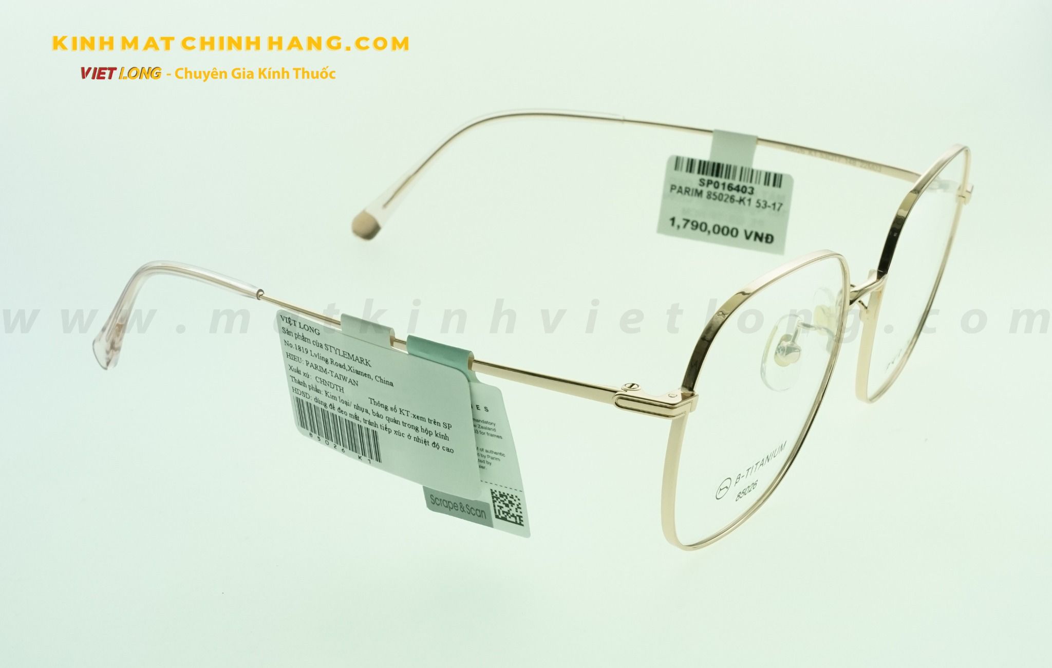  GỌNG KÍNH PARIM 85026-K1 53-17 