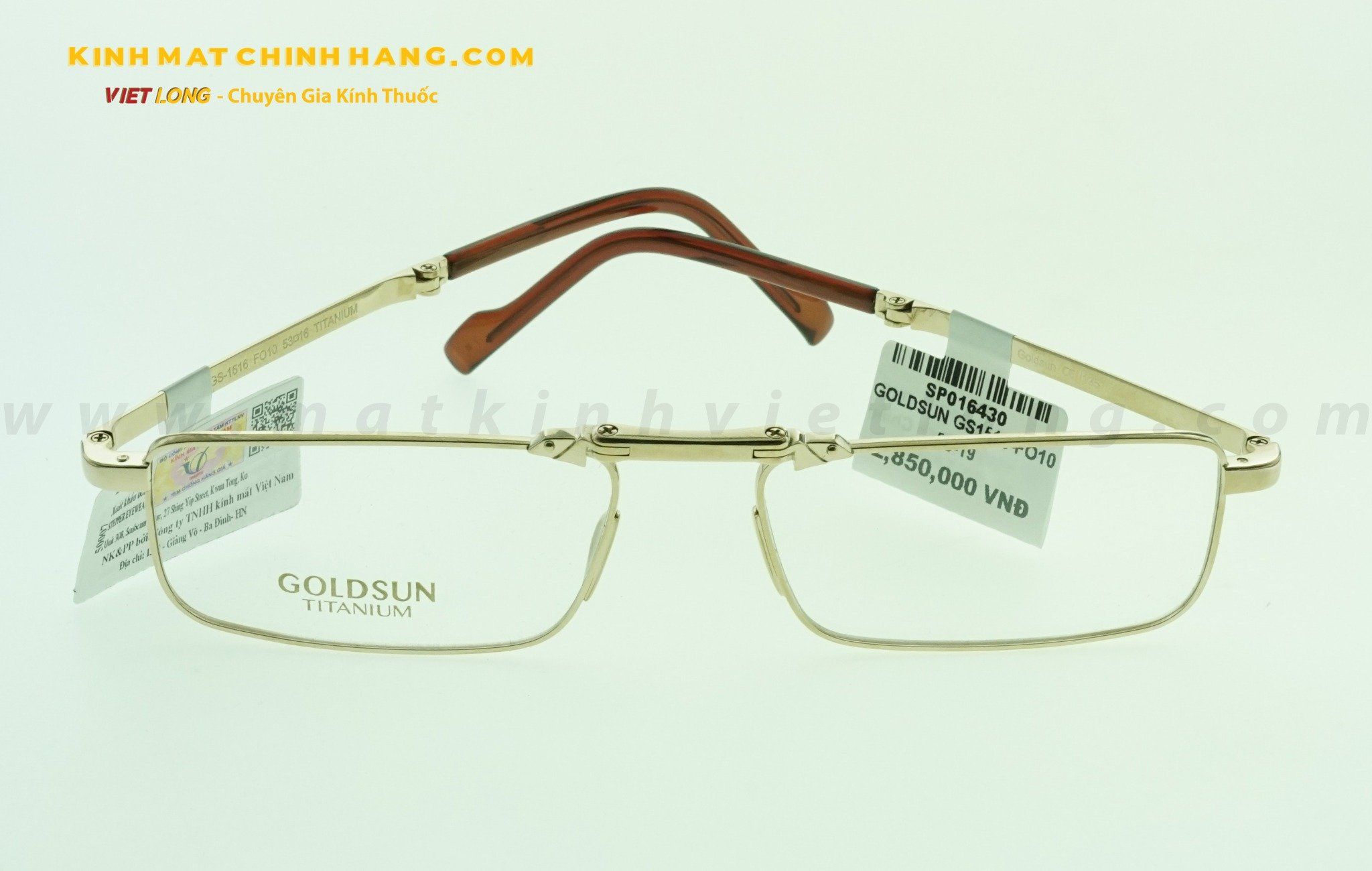  GỌNG KÍNH GOLDSUN GS1516-FO10 53-19 