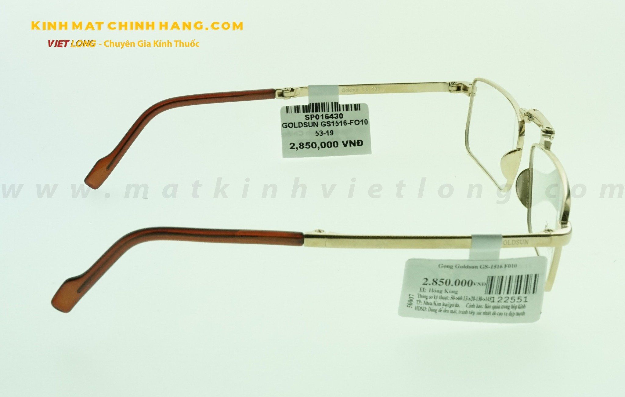  GỌNG KÍNH GOLDSUN GS1516-FO10 53-19 