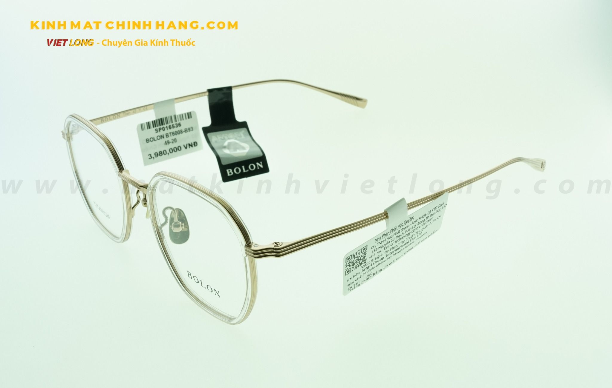 GỌNG KÍNH BOLON BT6008-B93 49-20