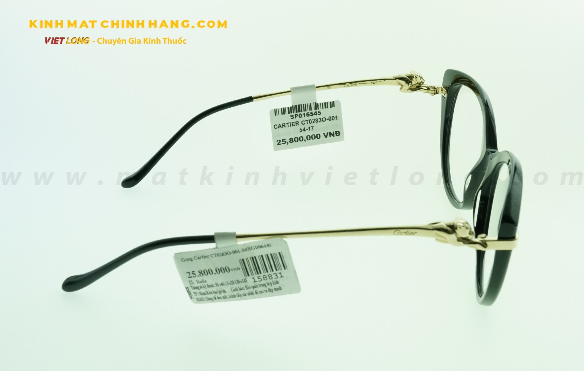  GỌNG KÍNH CARTIER CT0283O-001 54-17 