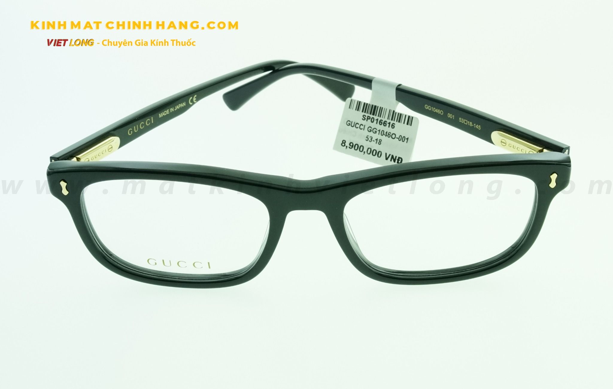  GỌNG KÍNH GUCCI GG1046O-001 53-18 