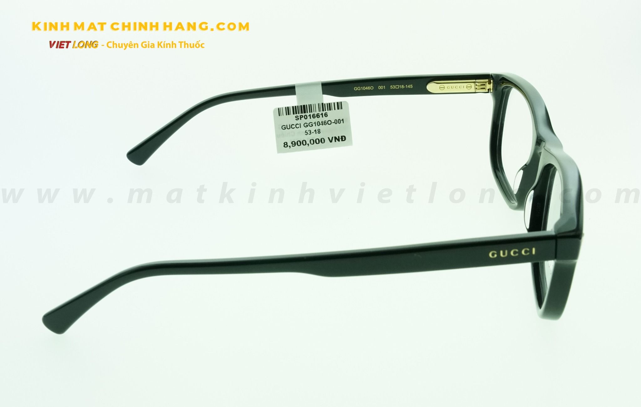  GỌNG KÍNH GUCCI GG1046O-001 53-18 