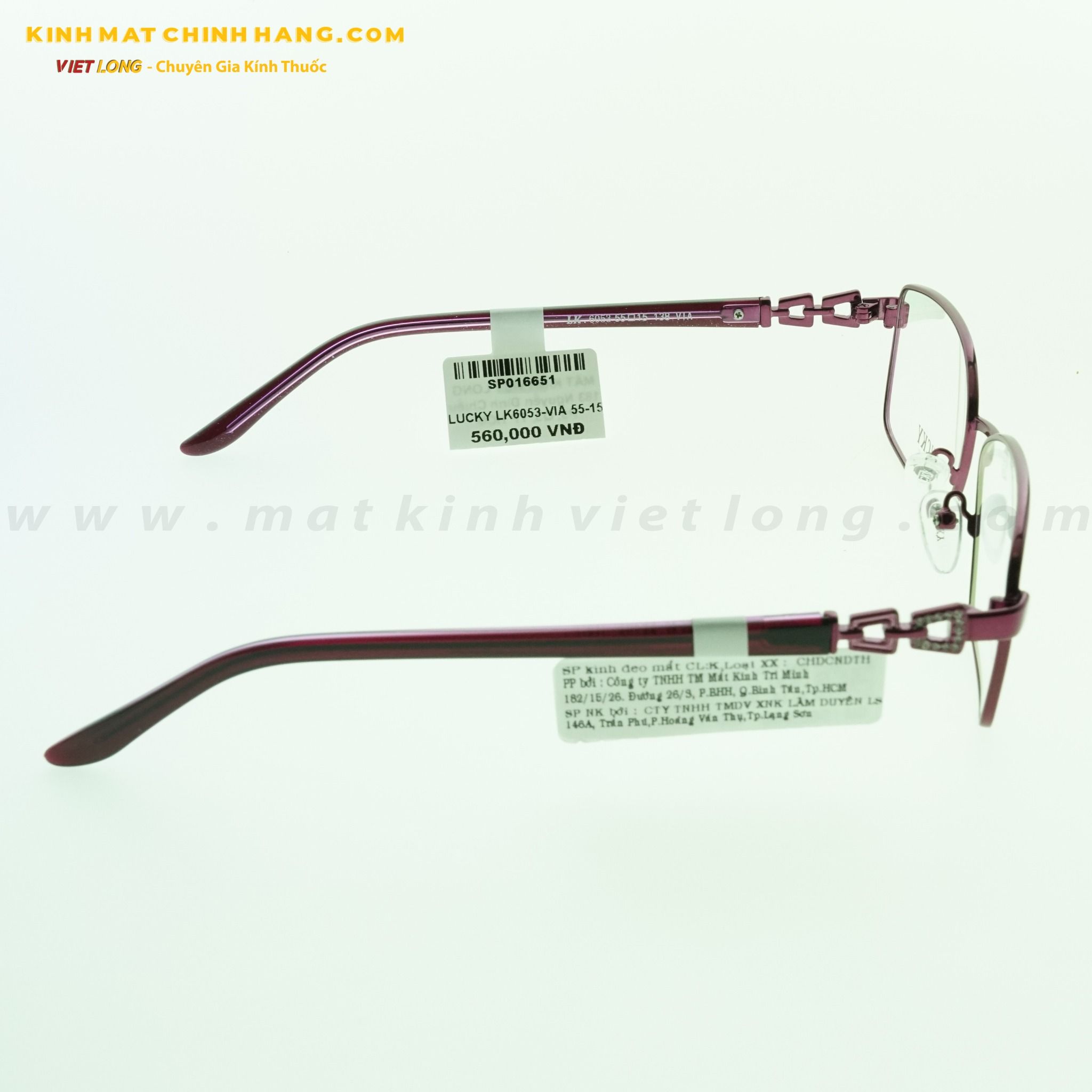 GỌNG KÍNH LUCKY LK6053-VIA 55-15