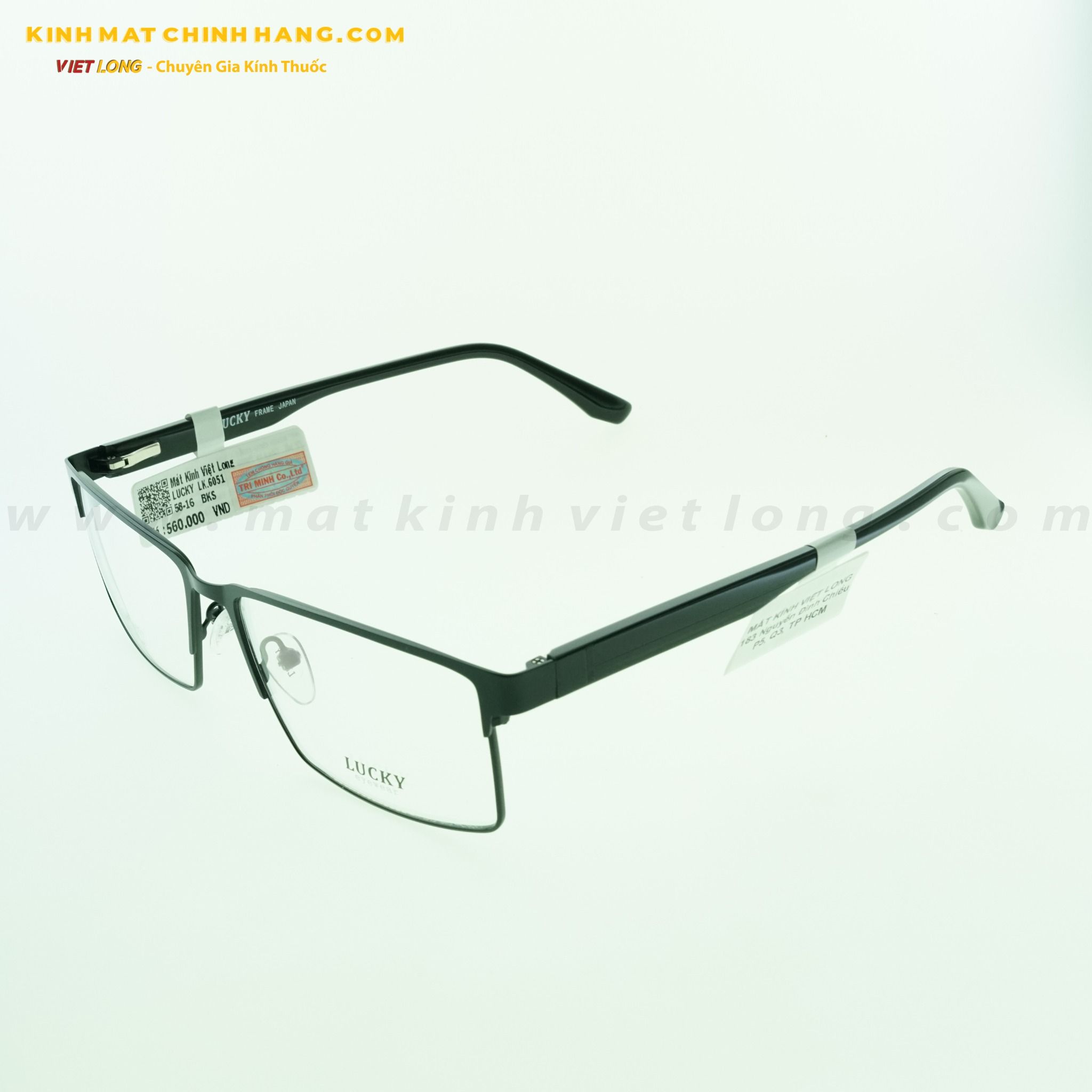 GỌNG KÍNH LUCKY LK6051-BKS 58-16