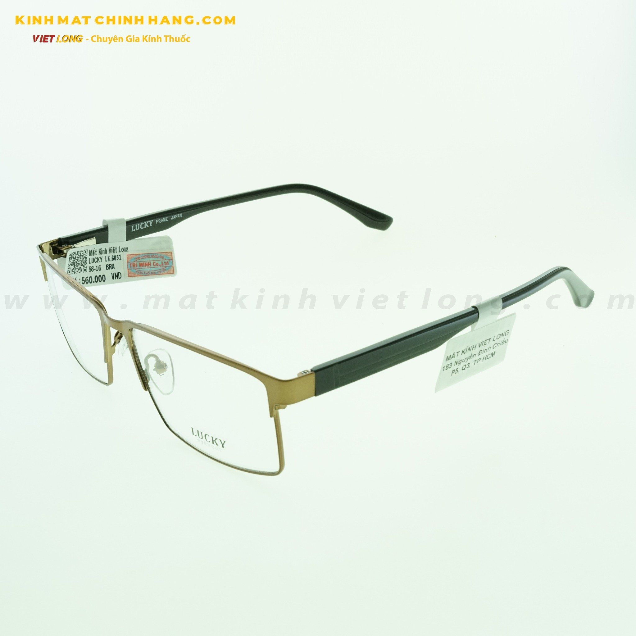 GỌNG KÍNH LUCKY LK6051-BRA 58-16