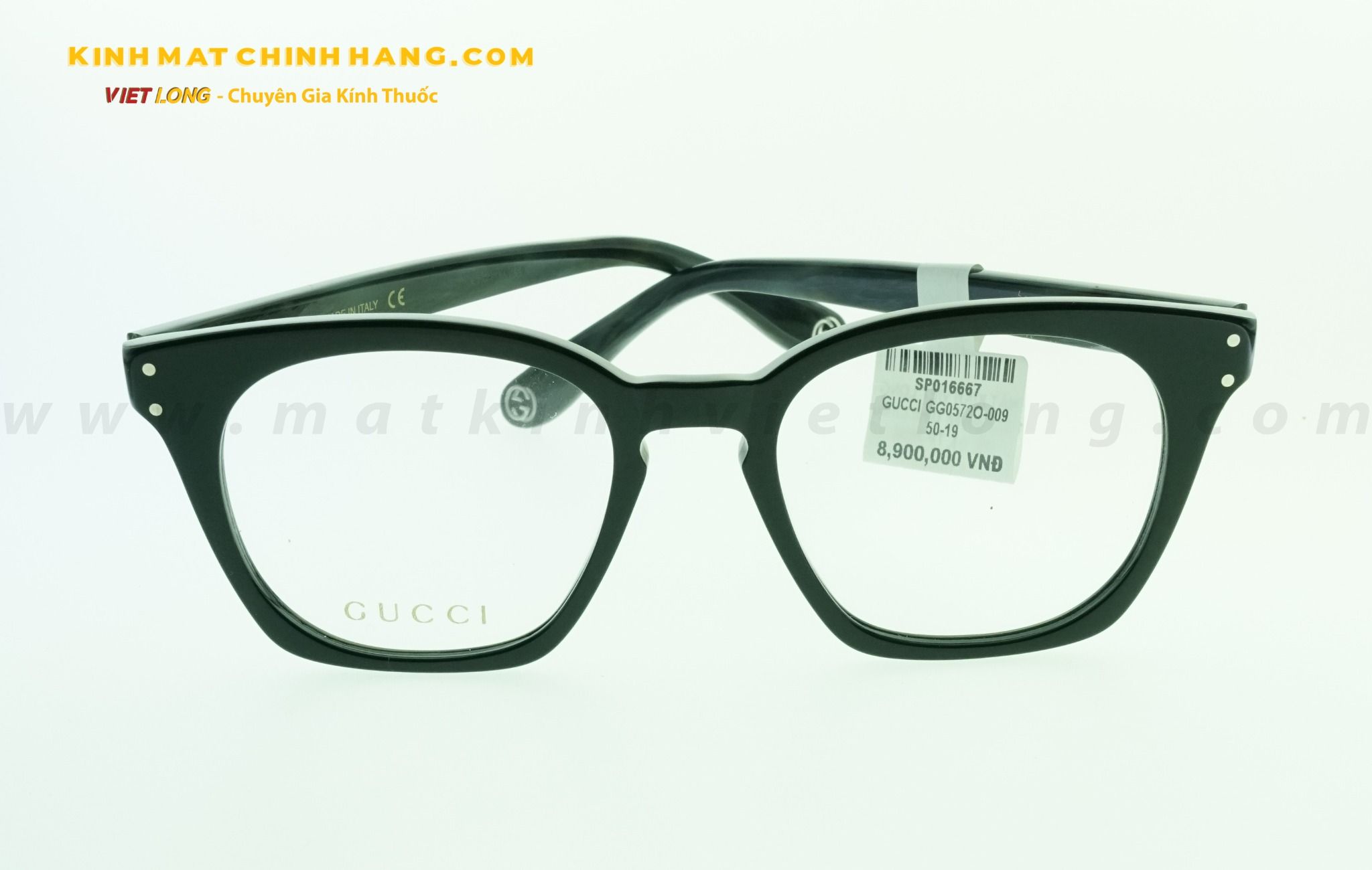  GỌNG KÍNH GUCCI GG0572O-009 50-19 