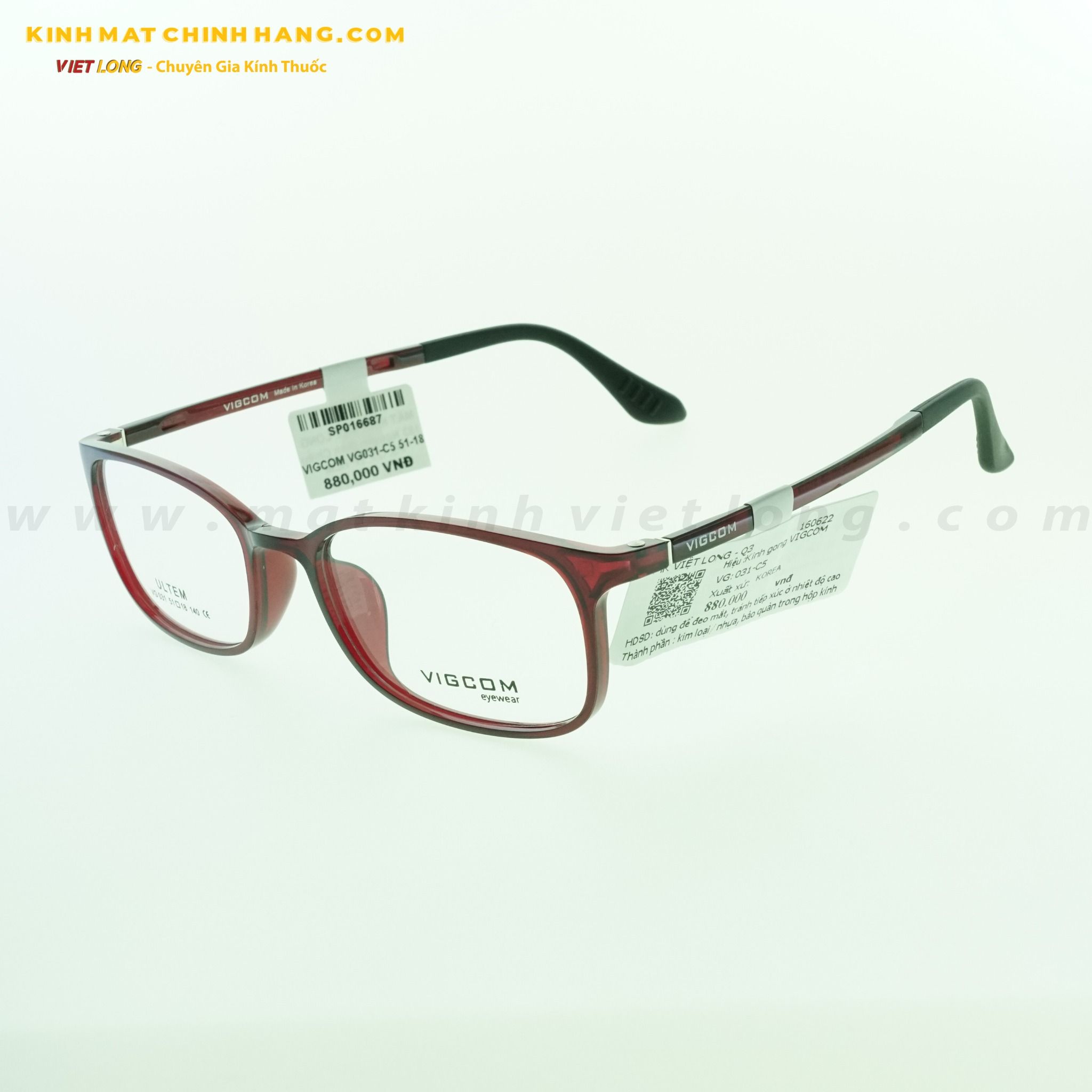 GỌNG KÍNH VIGCOM VG031-C5 51-18