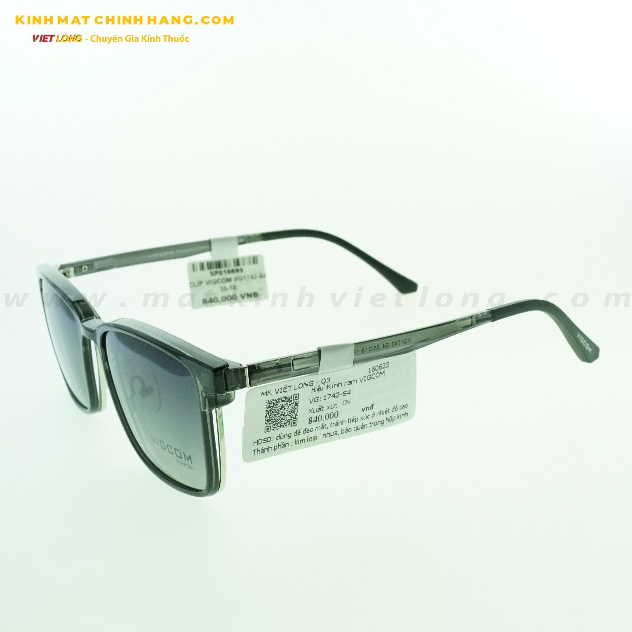GỌNG KÍNH CLIP VIGCOM VG1742-S4 55-18