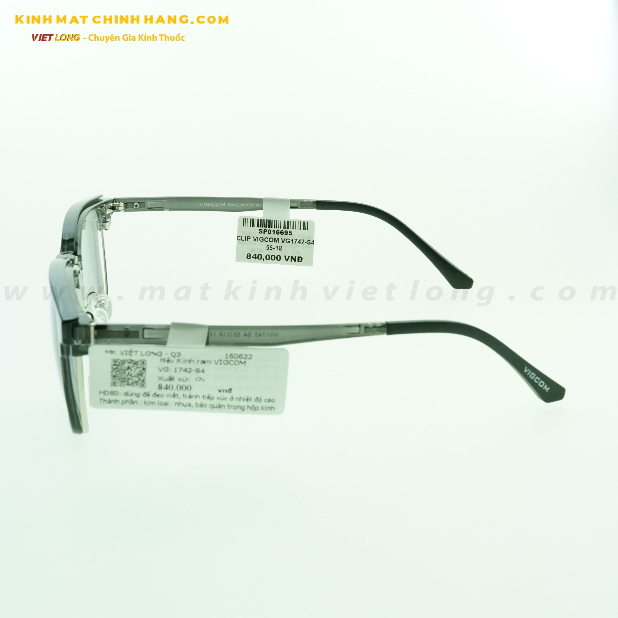 GỌNG KÍNH CLIP VIGCOM VG1742-S4 55-18