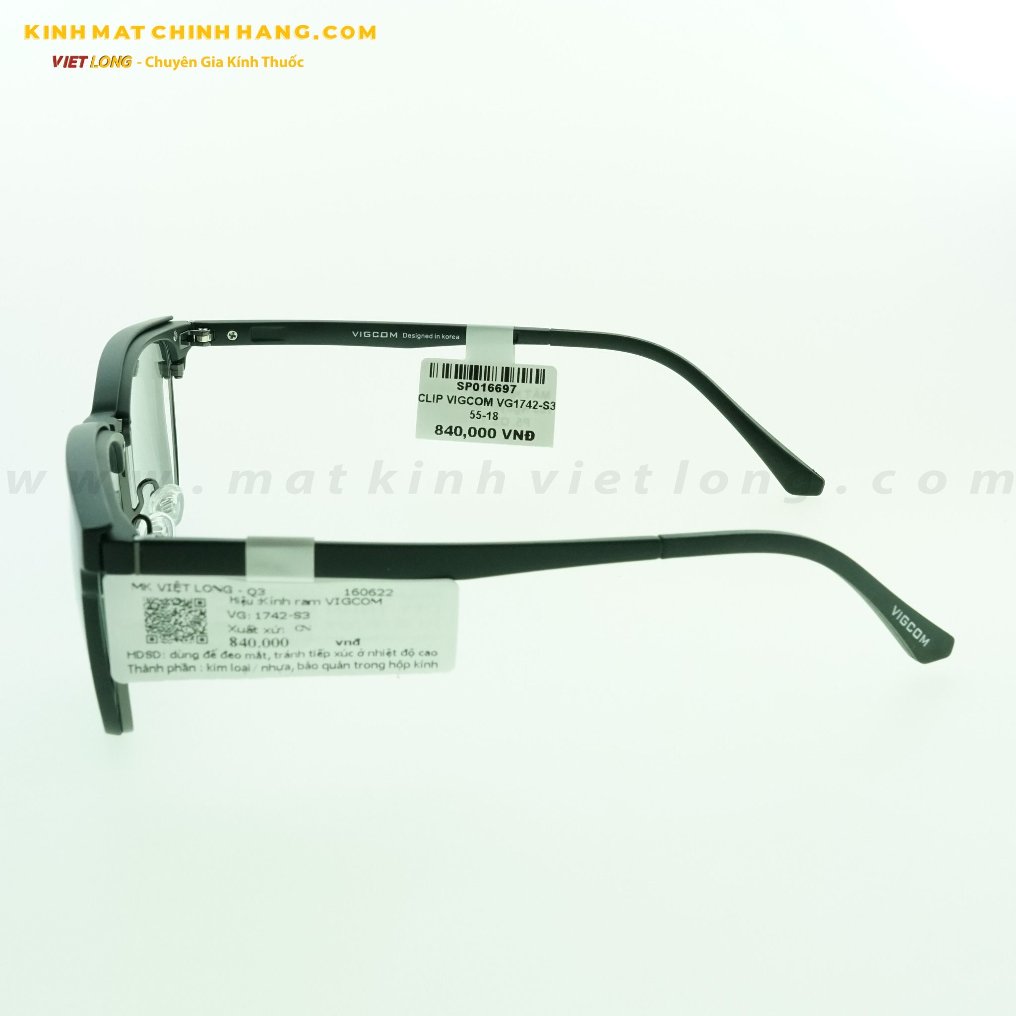 GỌNG KÍNH CLIP VIGCOM VG1742-S3 55-18