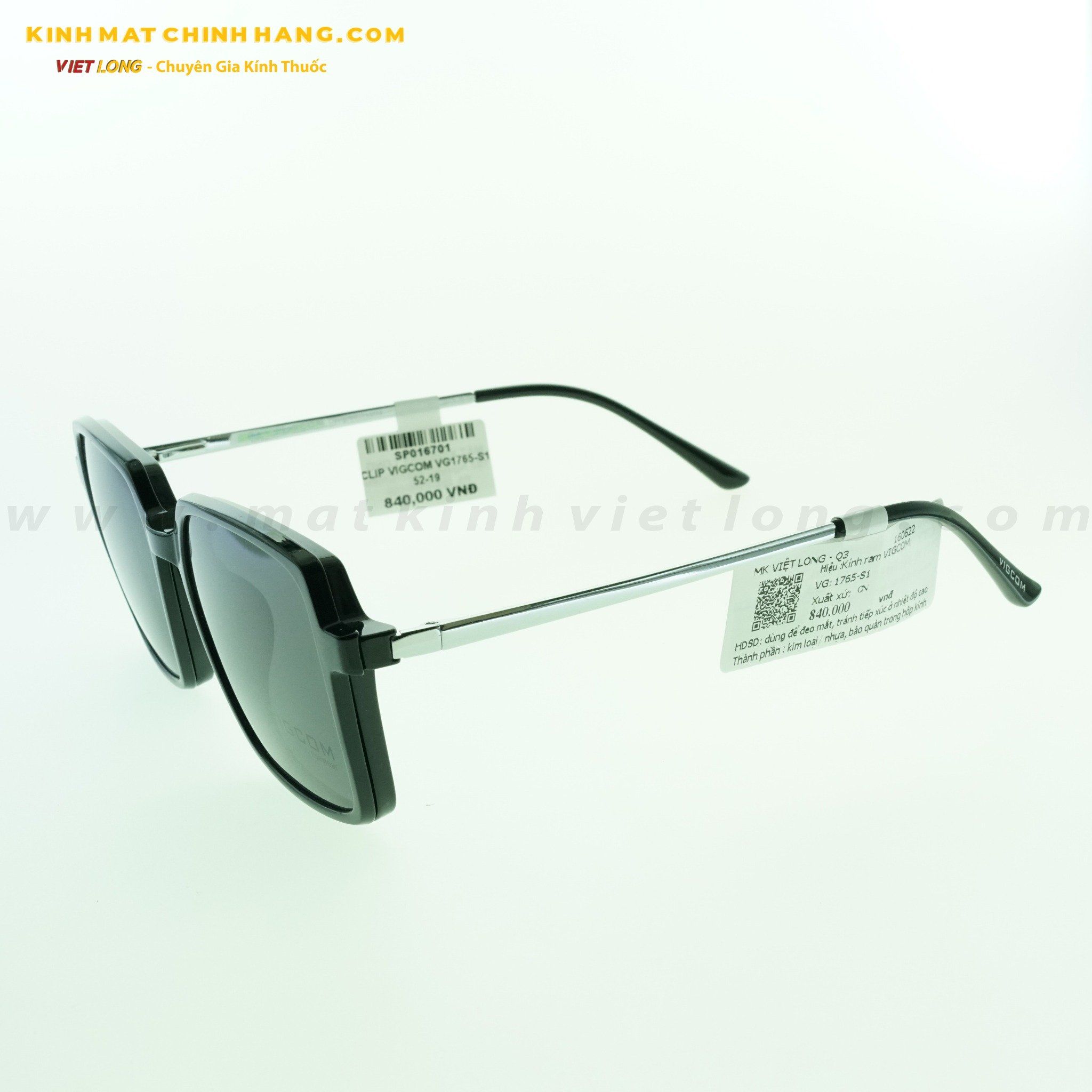 GỌNG KÍNH CLIP VIGCOM VG1765-S1 52-19