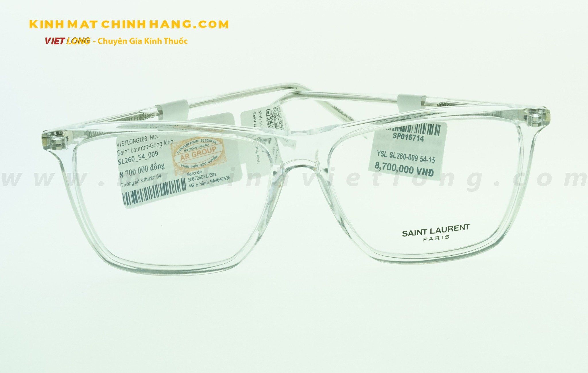  GỌNG KÍNH YSL SL260-009 54-15 