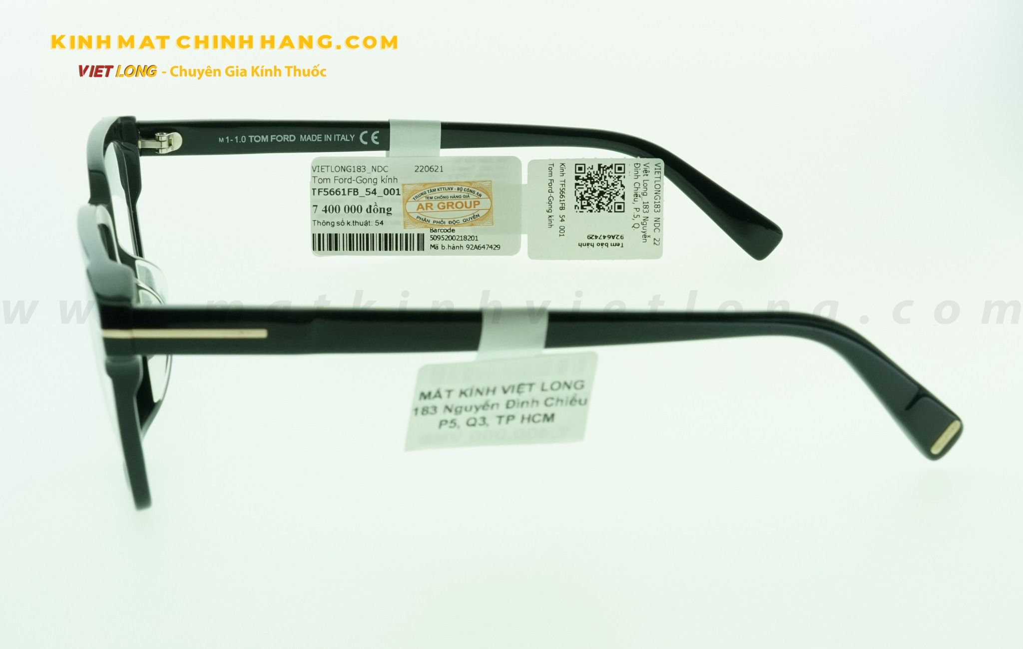 GỌNG KÍNH TOMFORD TF5661FB-001 54-18