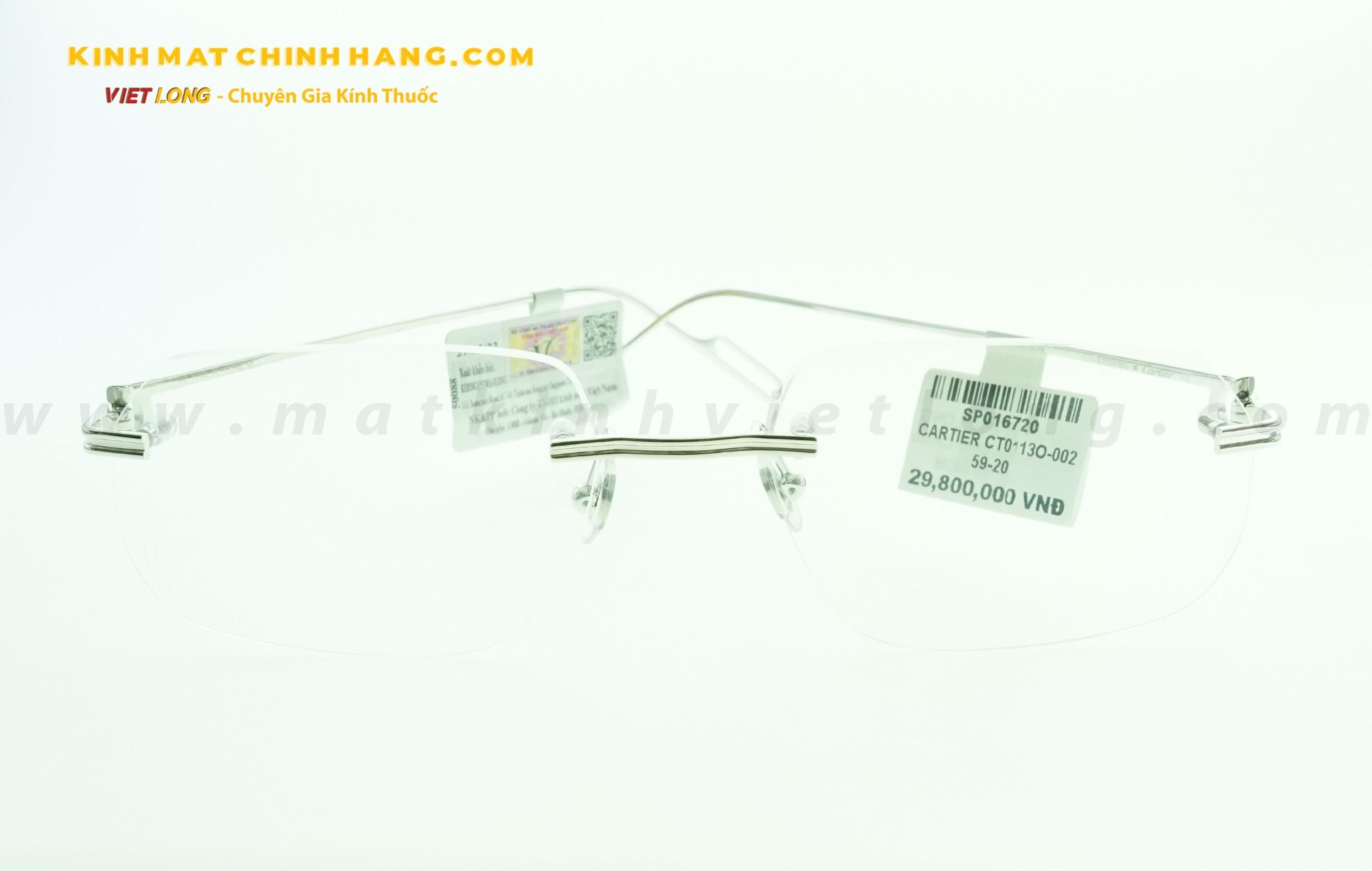 GỌNG KÍNH CARTIER CT0113O-002 59-20