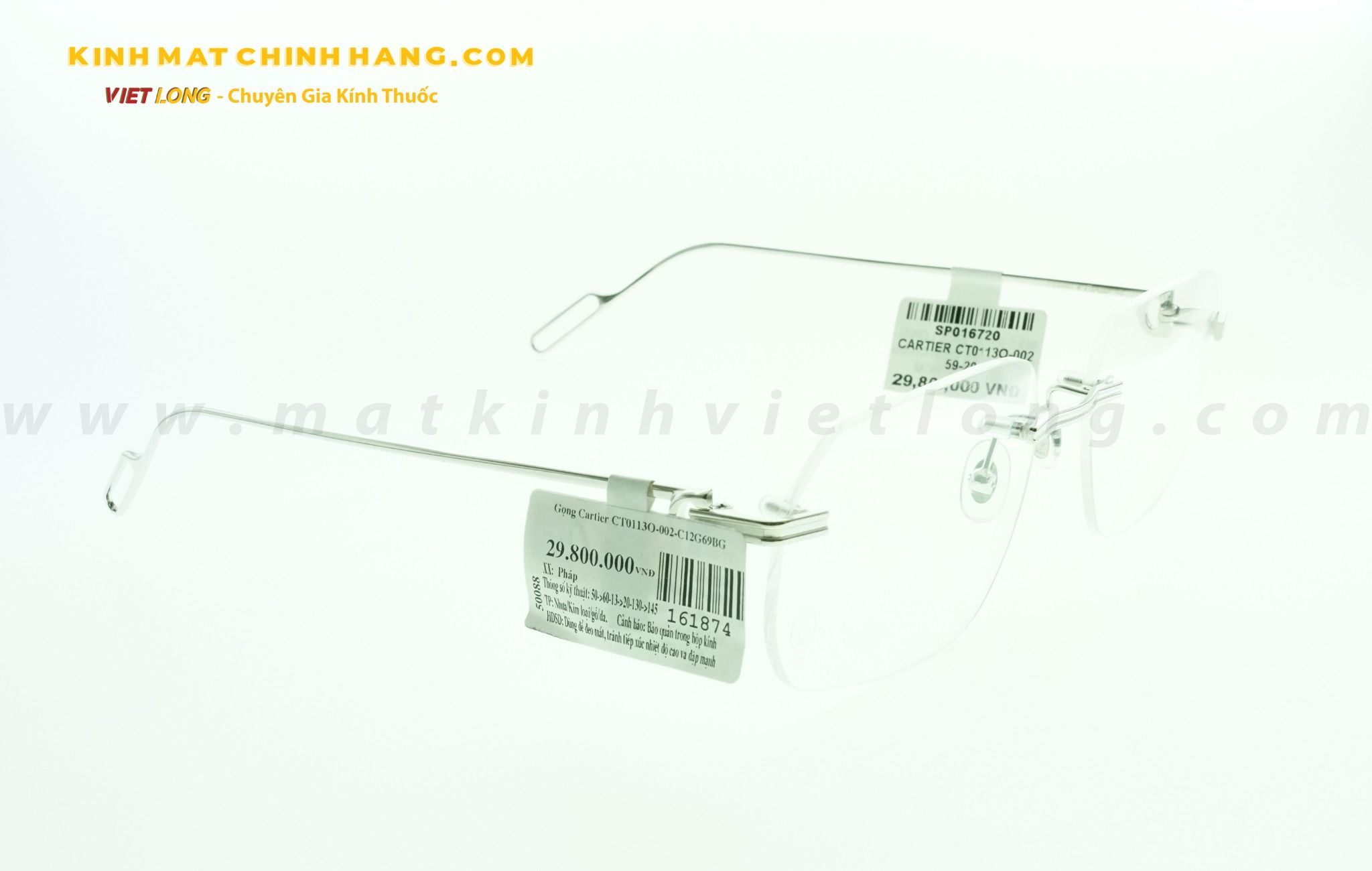 GỌNG KÍNH CARTIER CT0113O-002 59-20