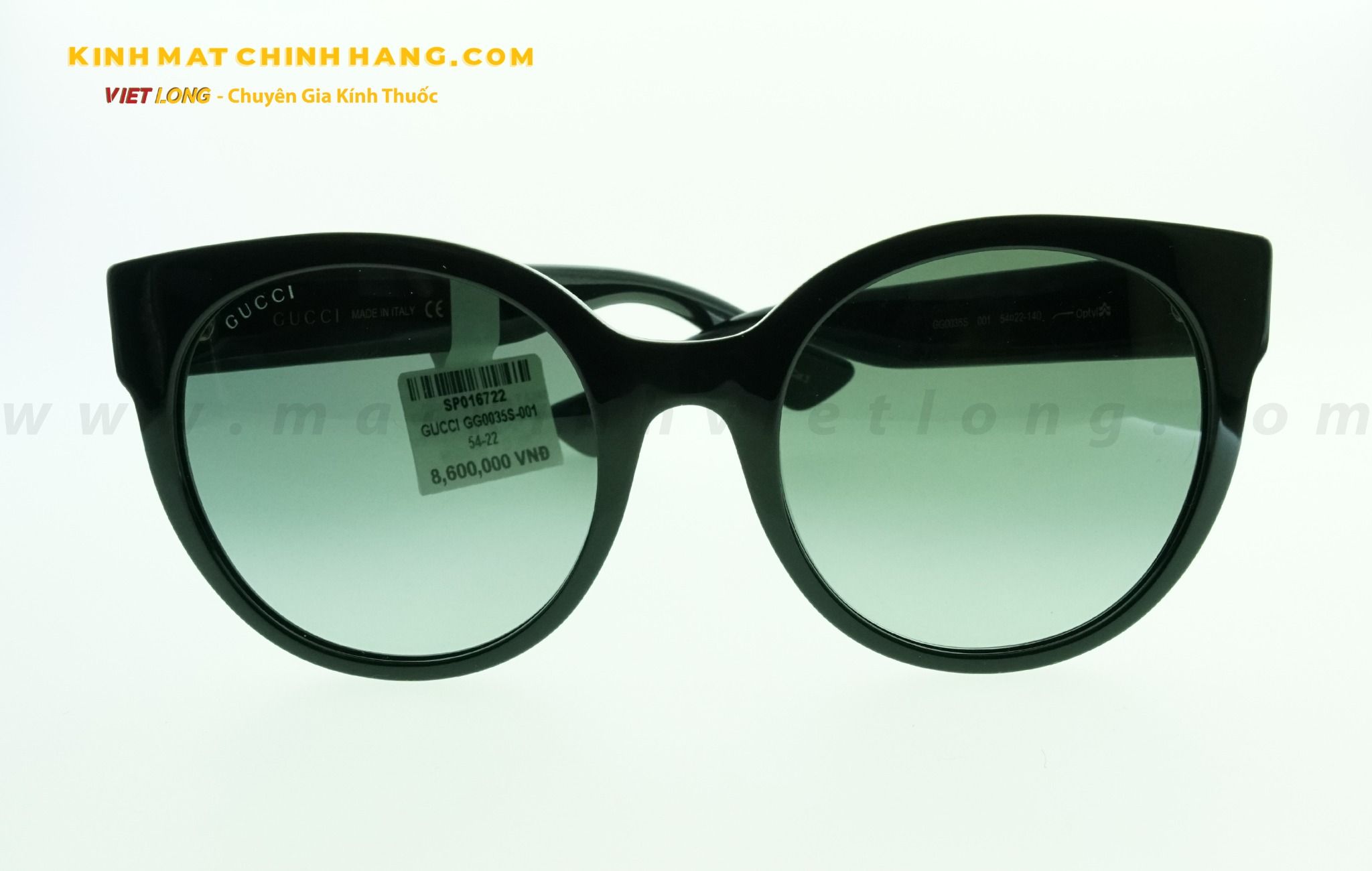 KÍNH MÁT GUCCI GG0035S-001 54-22