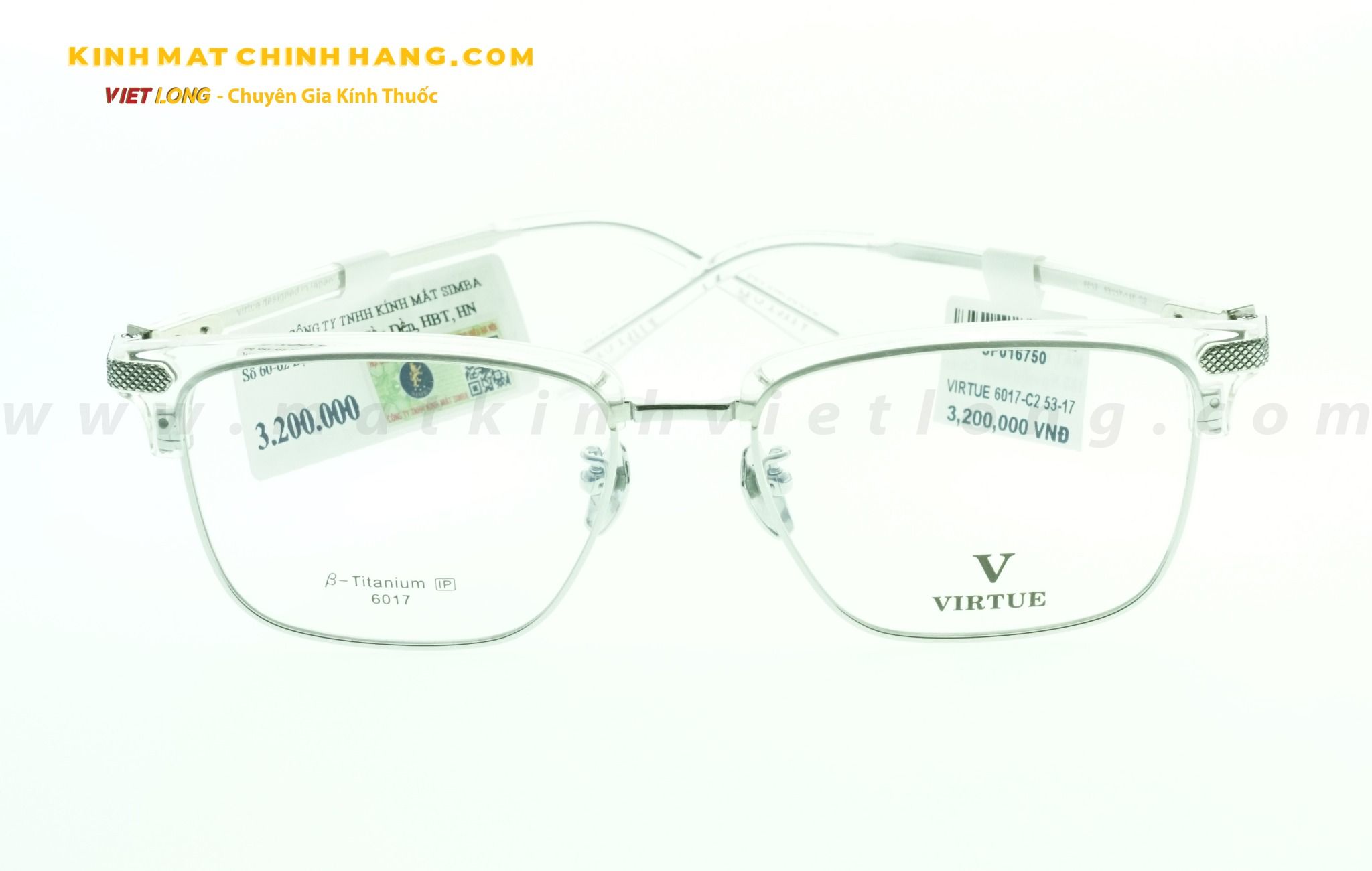 GỌNG KÍNH VIRTUE 6017-C2 53-17