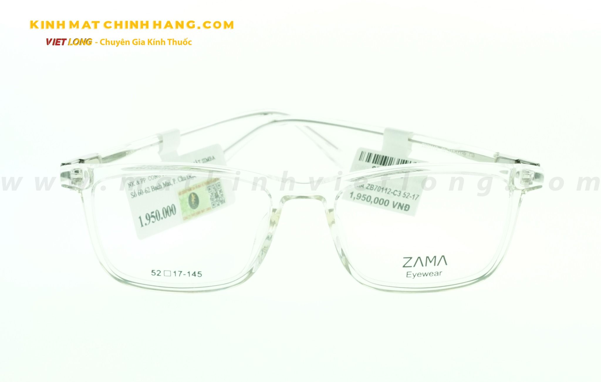  GỌNG KÍNH ZAMA ZB70112-C3 52-17 