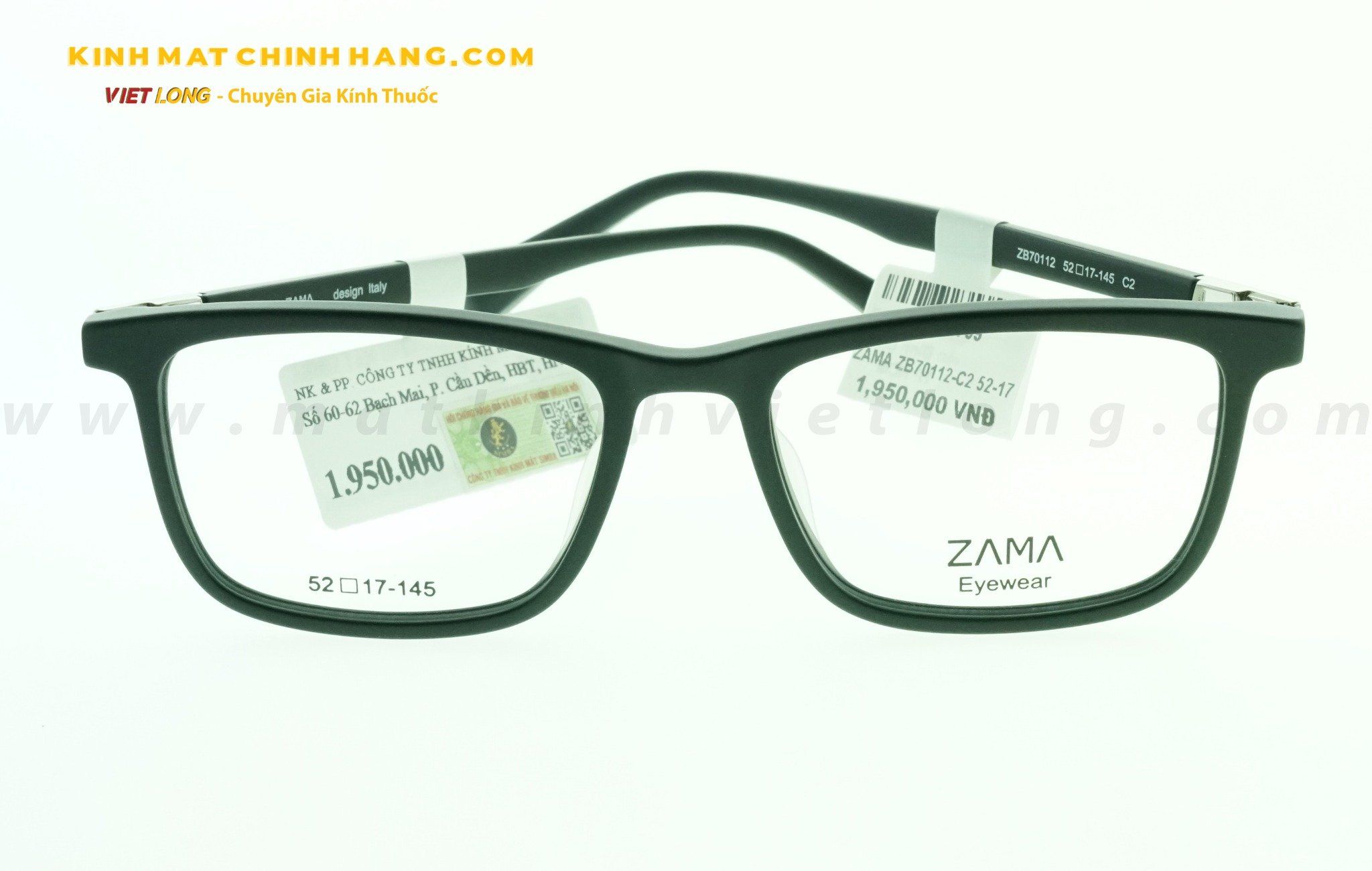  GỌNG KÍNH ZAMA ZB70112-C2 52-17 