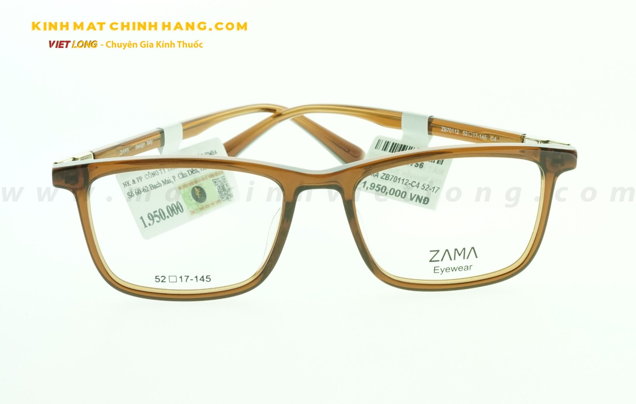  GỌNG KÍNH ZAMA ZB70112-C4 52-17 