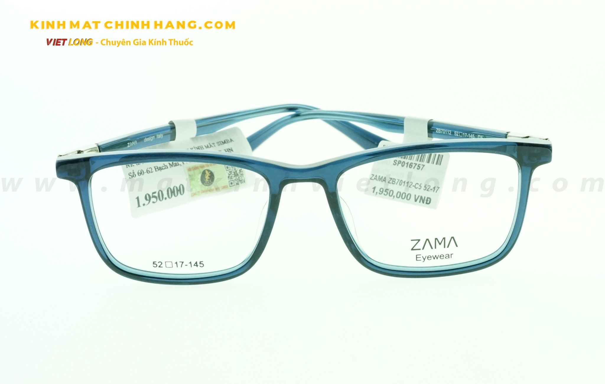  GỌNG KÍNH ZAMA ZB70112-C5 52-17 