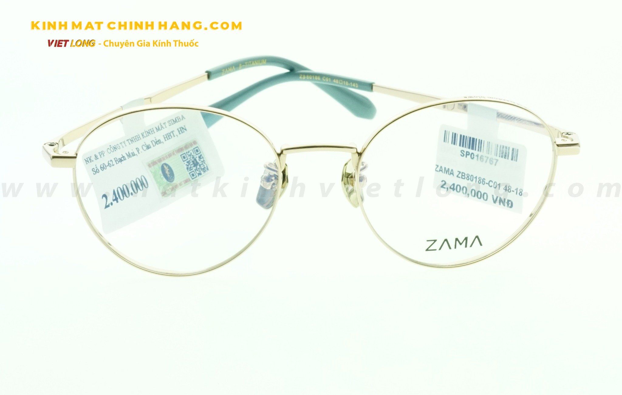 GỌNG KÍNH ZAMA ZB80186-C01 48-18
