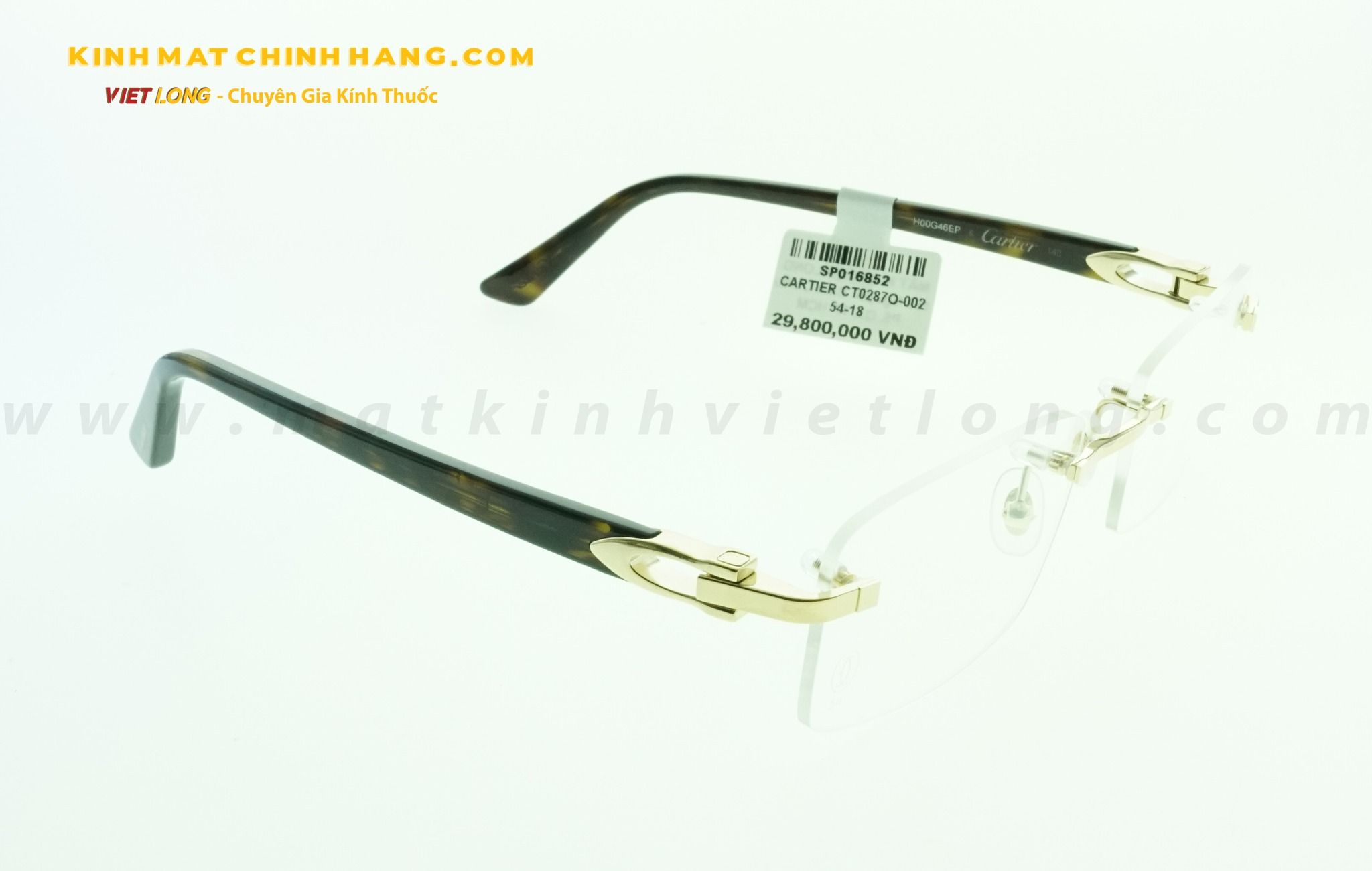  GỌNG KÍNH CARTIER CT0287O-002 54-18 