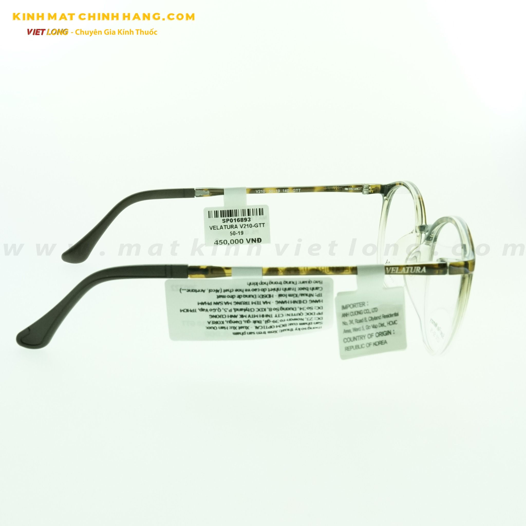 GỌNG KÍNH VELATURA V210-GTT 50-19