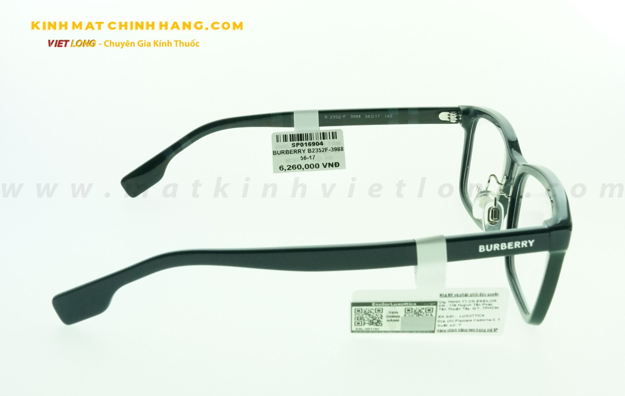  GỌNG KÍNH BURBERRY B2352F-3988 56-17 