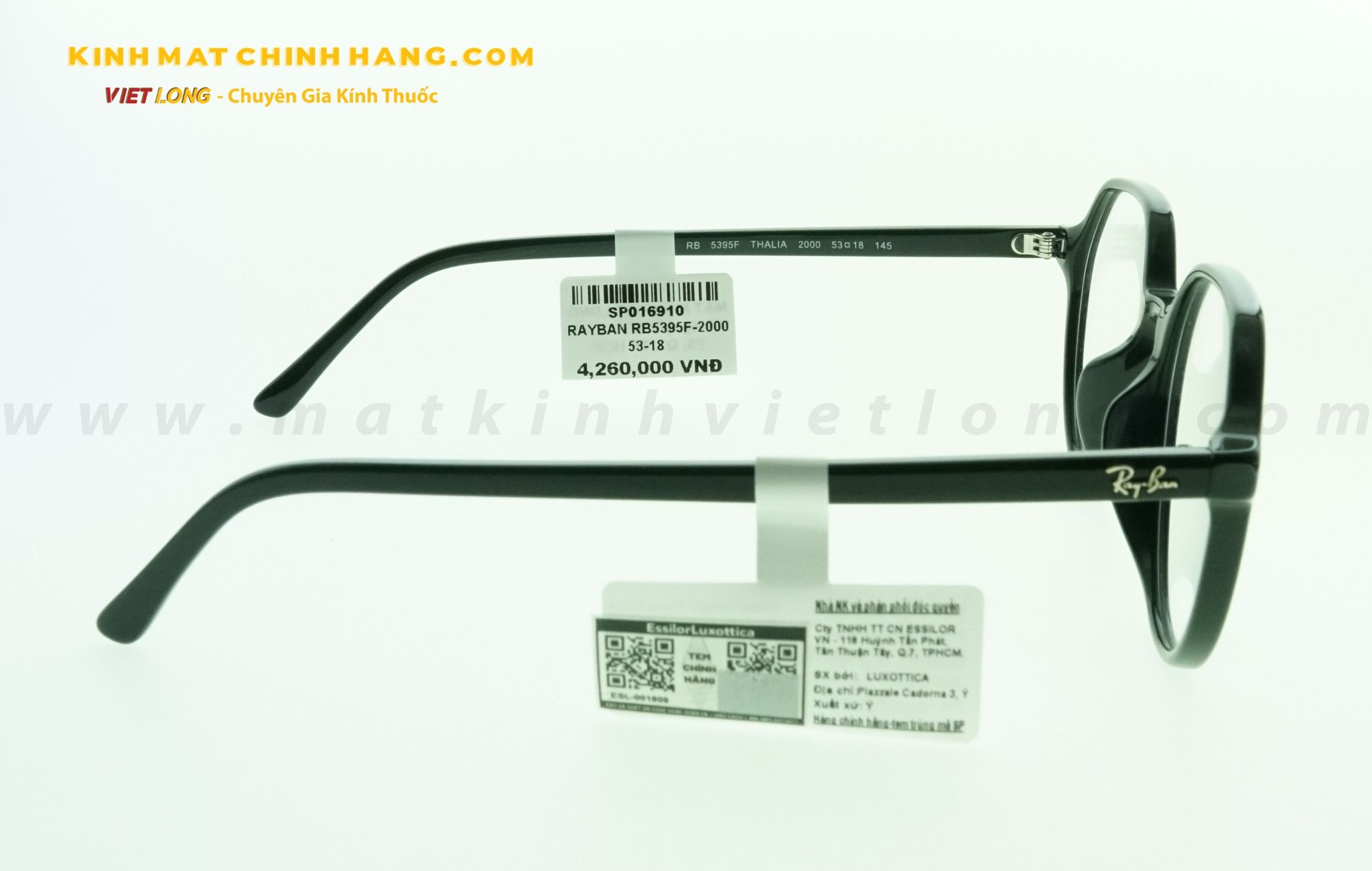  GỌNG KÍNH RAYBAN RB5395F-2000 53-18 