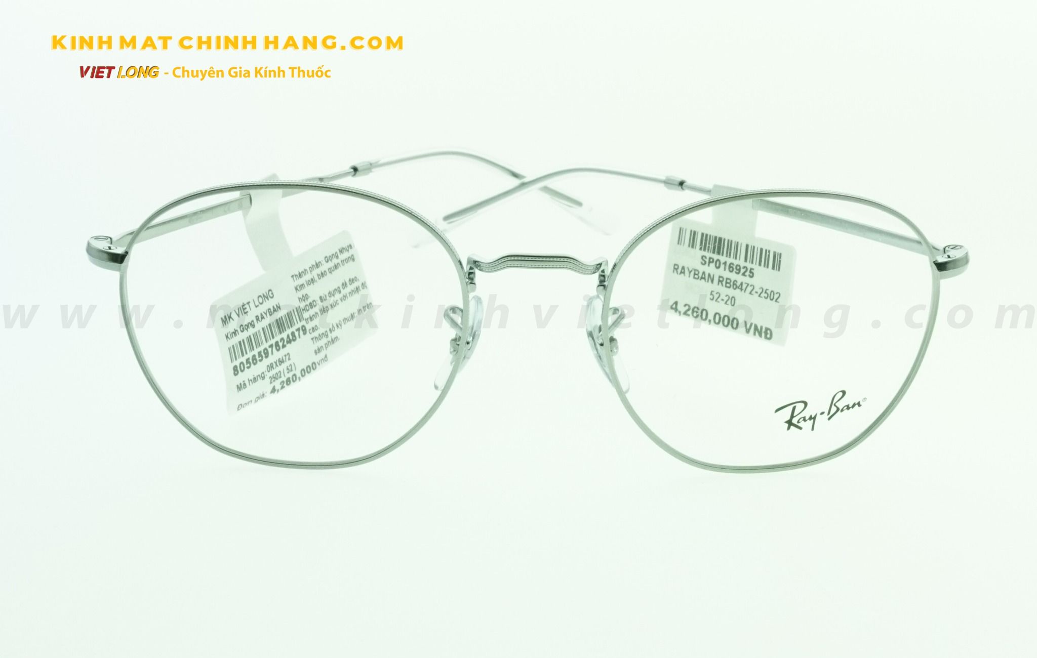  GỌNG KÍNH RAYBAN RB6472-2502 52-20 