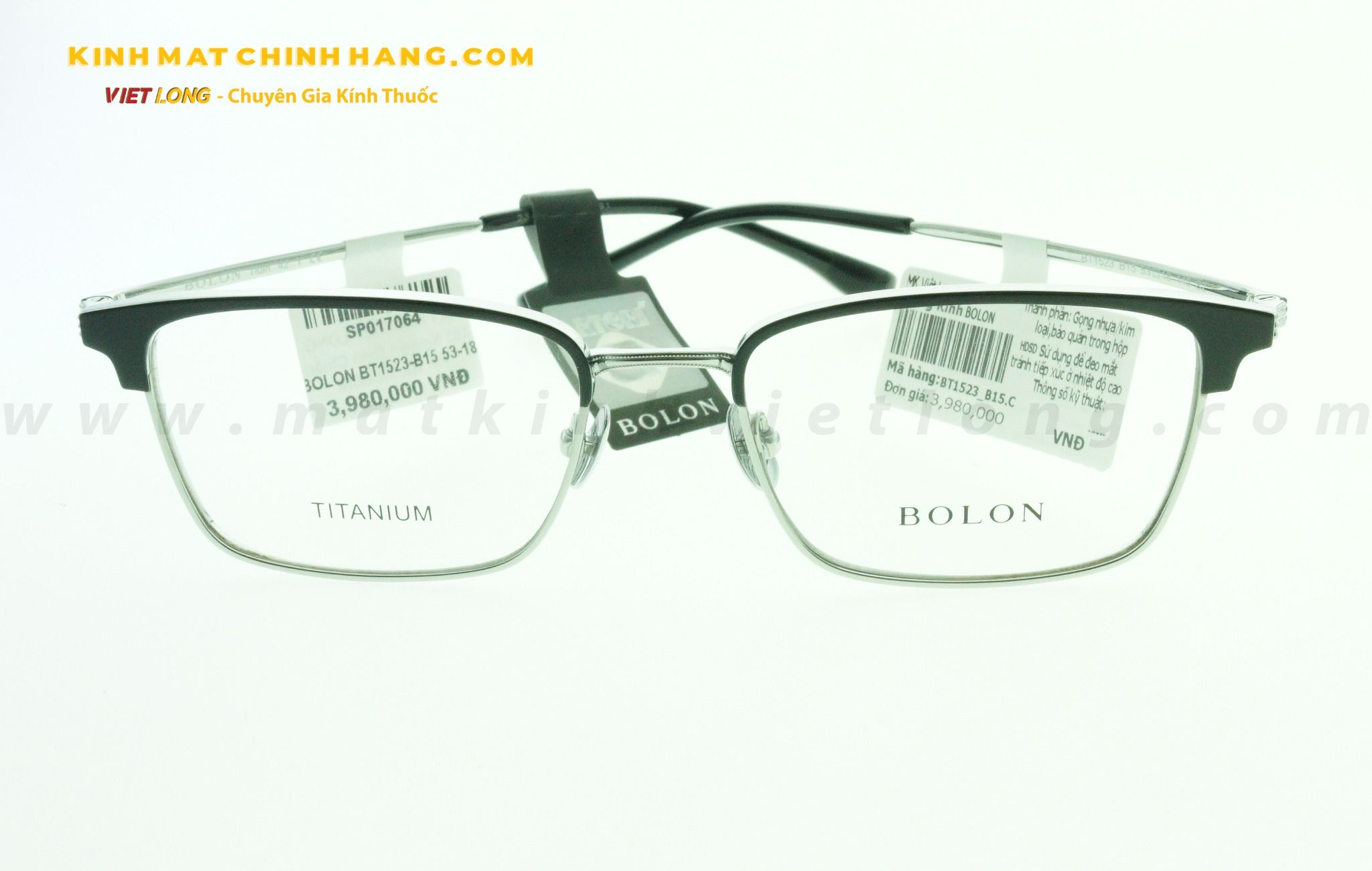  GỌNG KÍNH BOLON BT1523-B15 53-18 