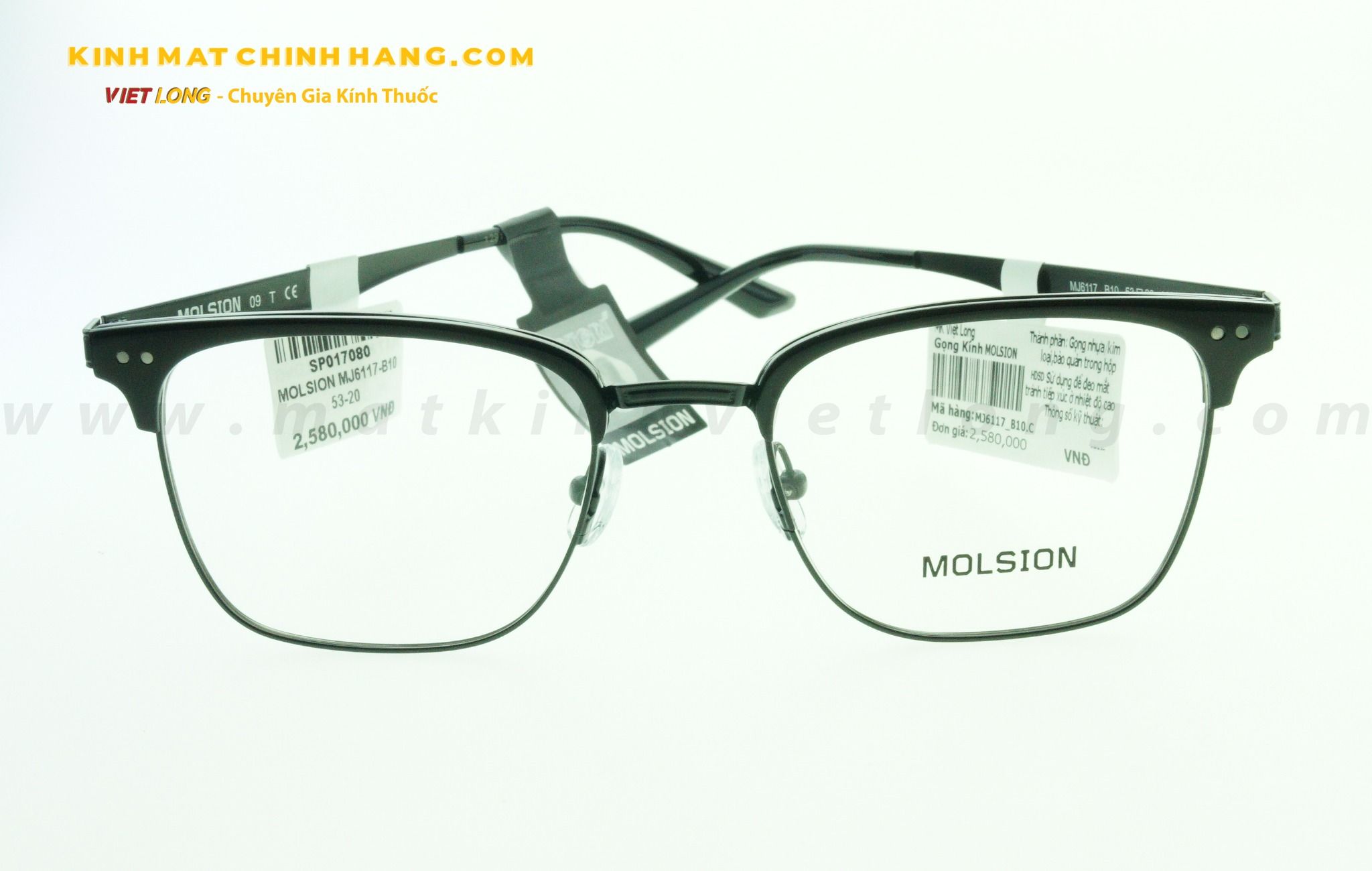  GỌNG KÍNH MOLSION MJ6117-B10 53-20 