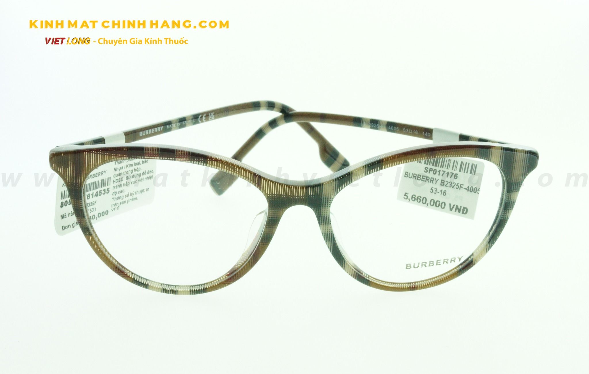  GỌNG KÍNH BURBERRY B2325F-4005 53-16 