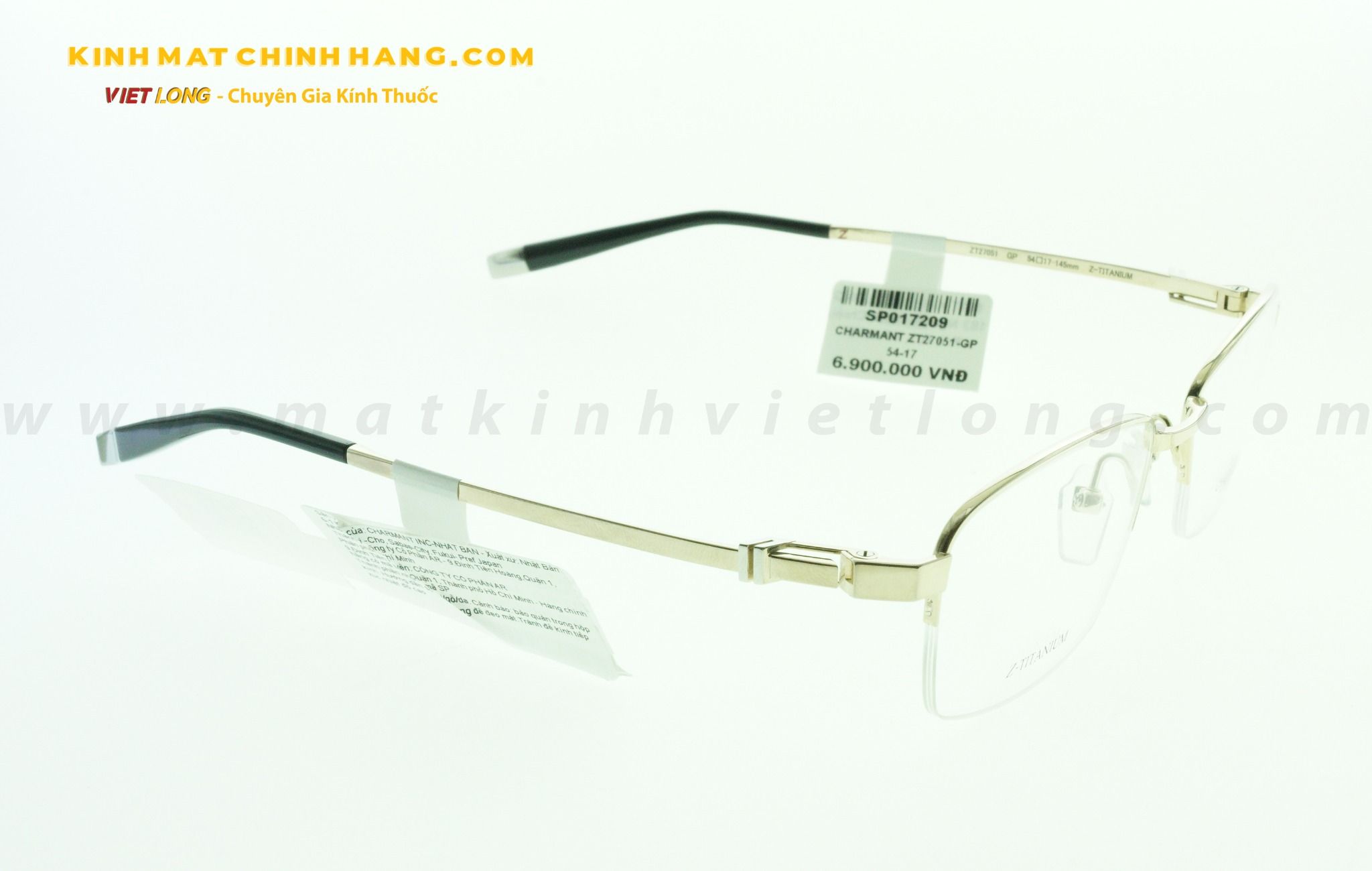  GỌNG KÍNH CHARMANT ZT27051-GP 54-17 