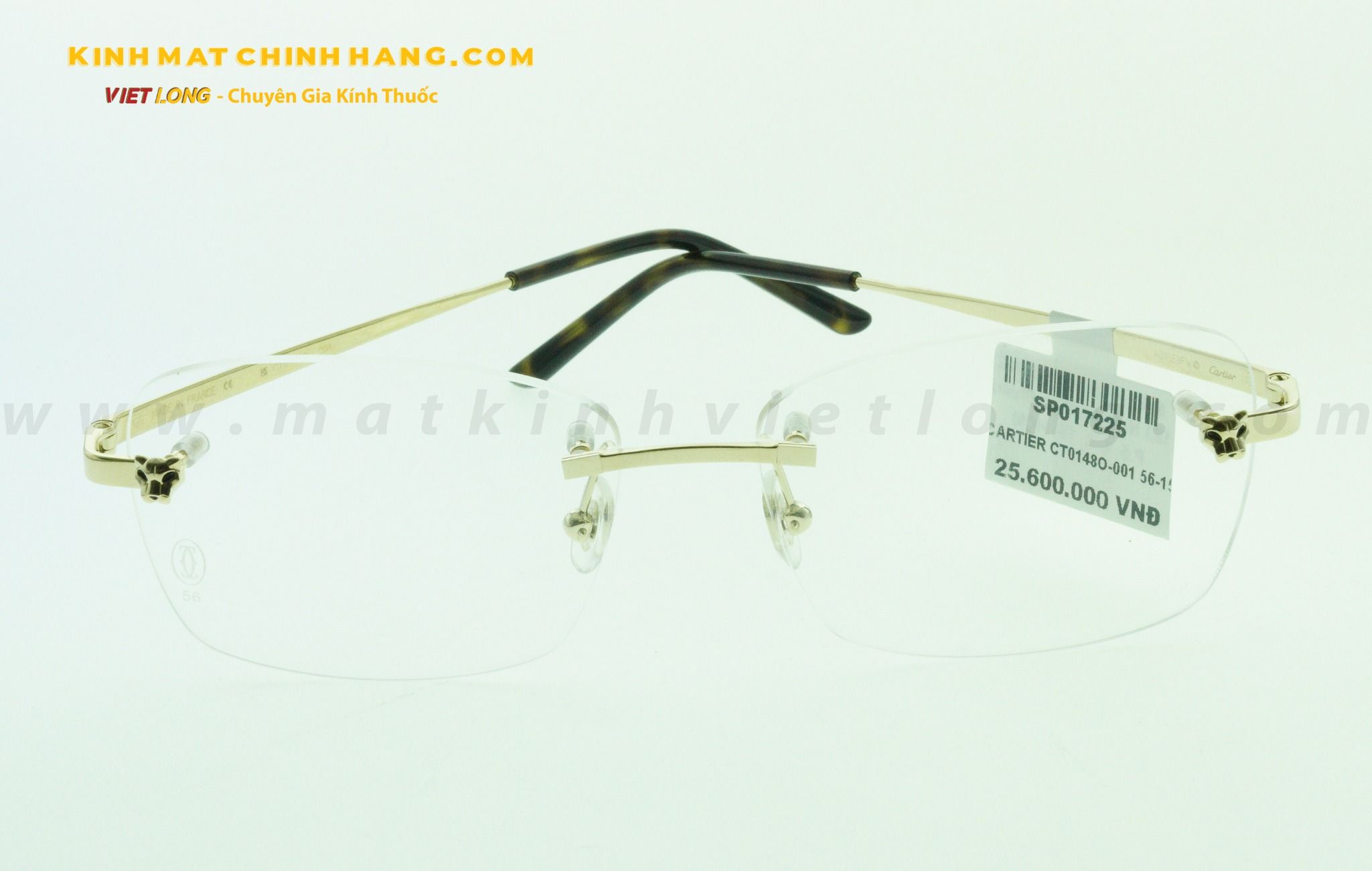  GỌNG KÍNH CARTIER CT0148O-001 56-15 