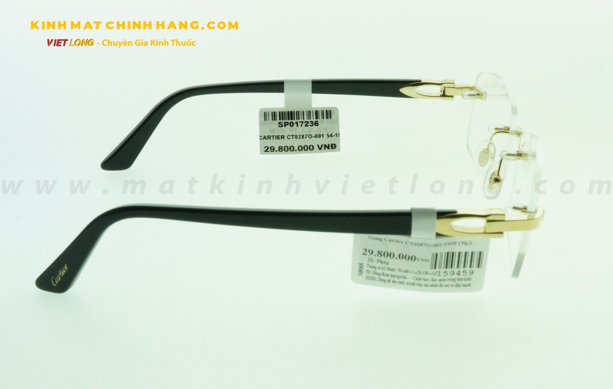  GỌNG KÍNH CARTIER CT0287O-001 54-18 