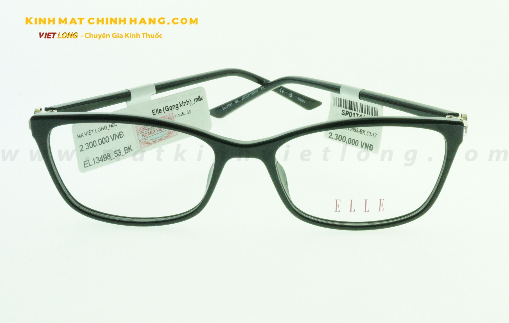  GỌNG KÍNH ELLE EL13498-BK 53-17 